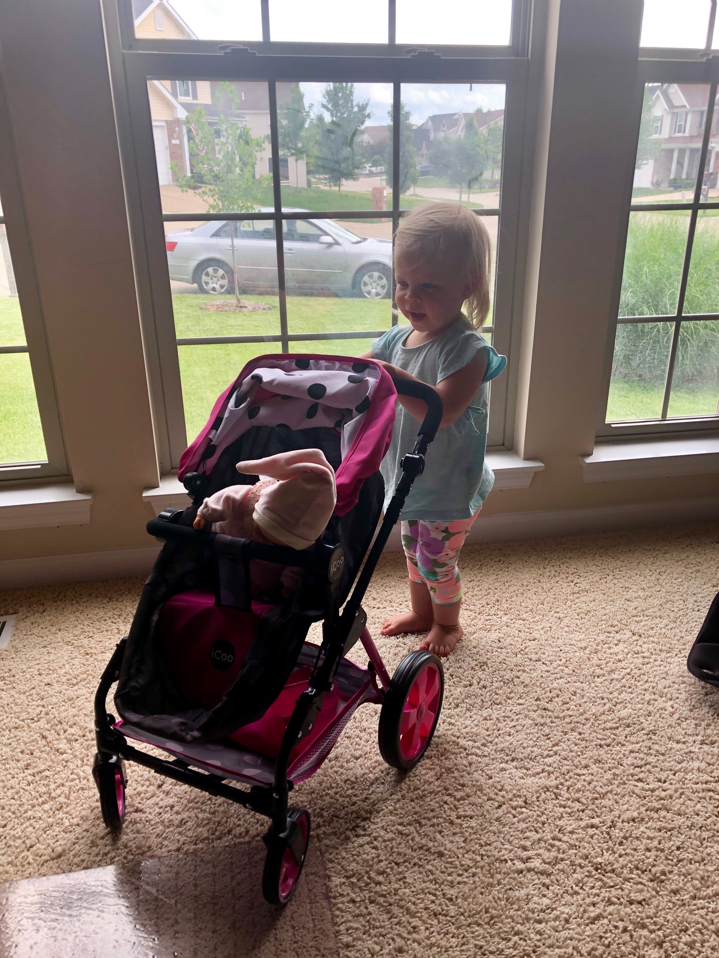  Emmy loved the doll stroller that Grandpa &amp; Grammy got her. :) ❤️ 