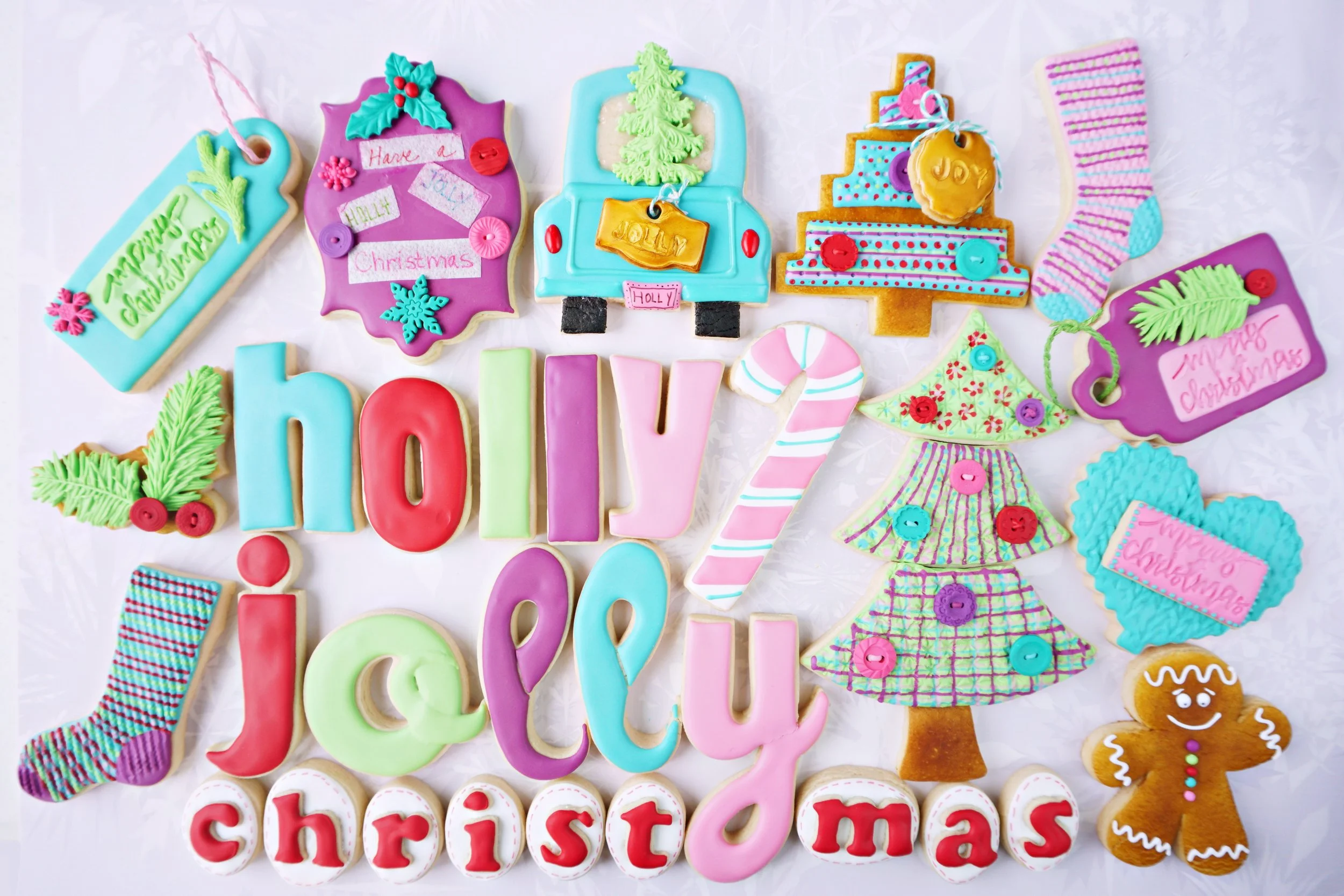 Holly Jolly Christmas Decorated Cookie Collection