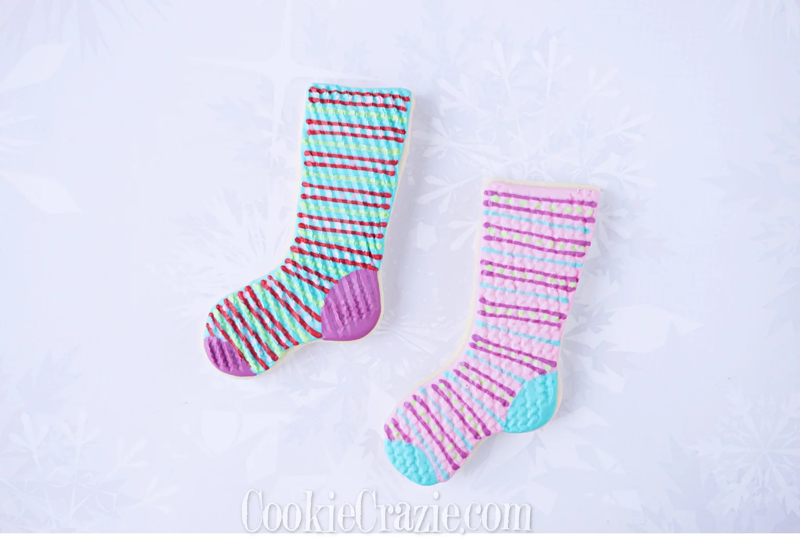  Christmas Stocking Decorated Sugar Cookie YouTube video (click on photo) 