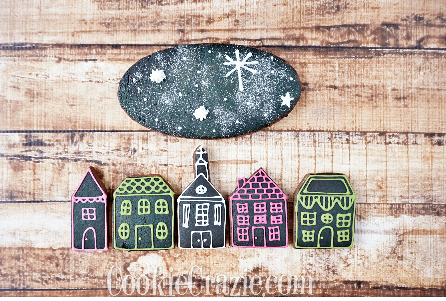 Silent Night Village Decorated Sugar Cookies