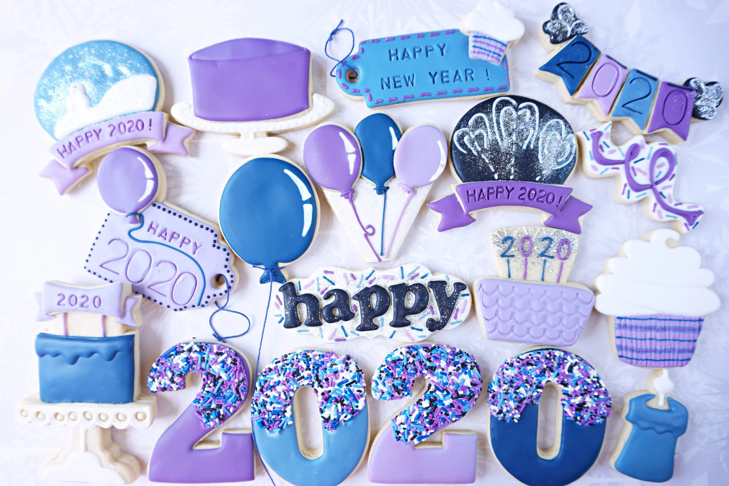 2020 New Years Decorated Cookie Collection
