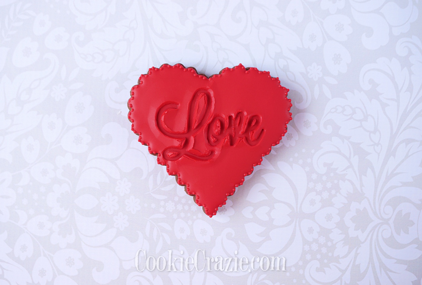  LOVE Valentines Heart Decorated Sugar Cookie YouTube video  HERE  