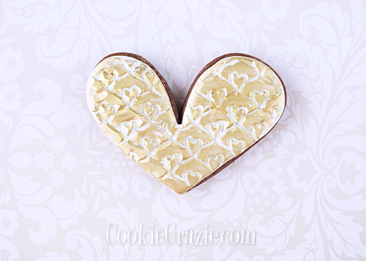  Embossed Valentine Heart Decorated Sugar Cookie YouTube video  HERE  