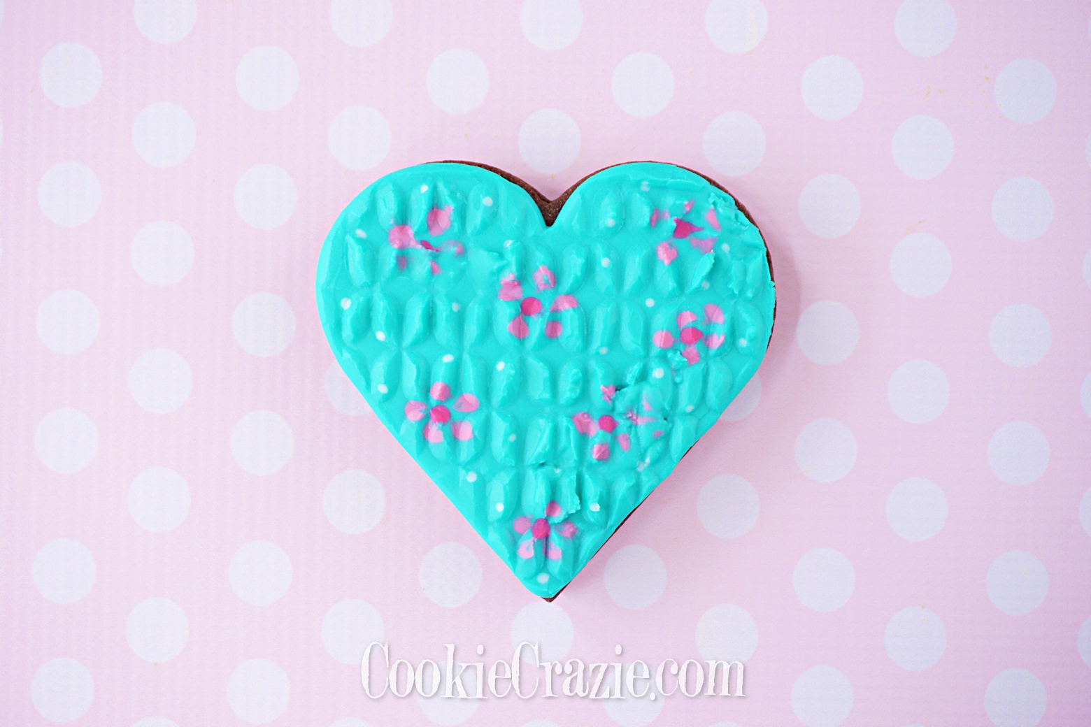  Smocked Valentines Heart Decorated Sugar Cookie YouTube video  HERE  