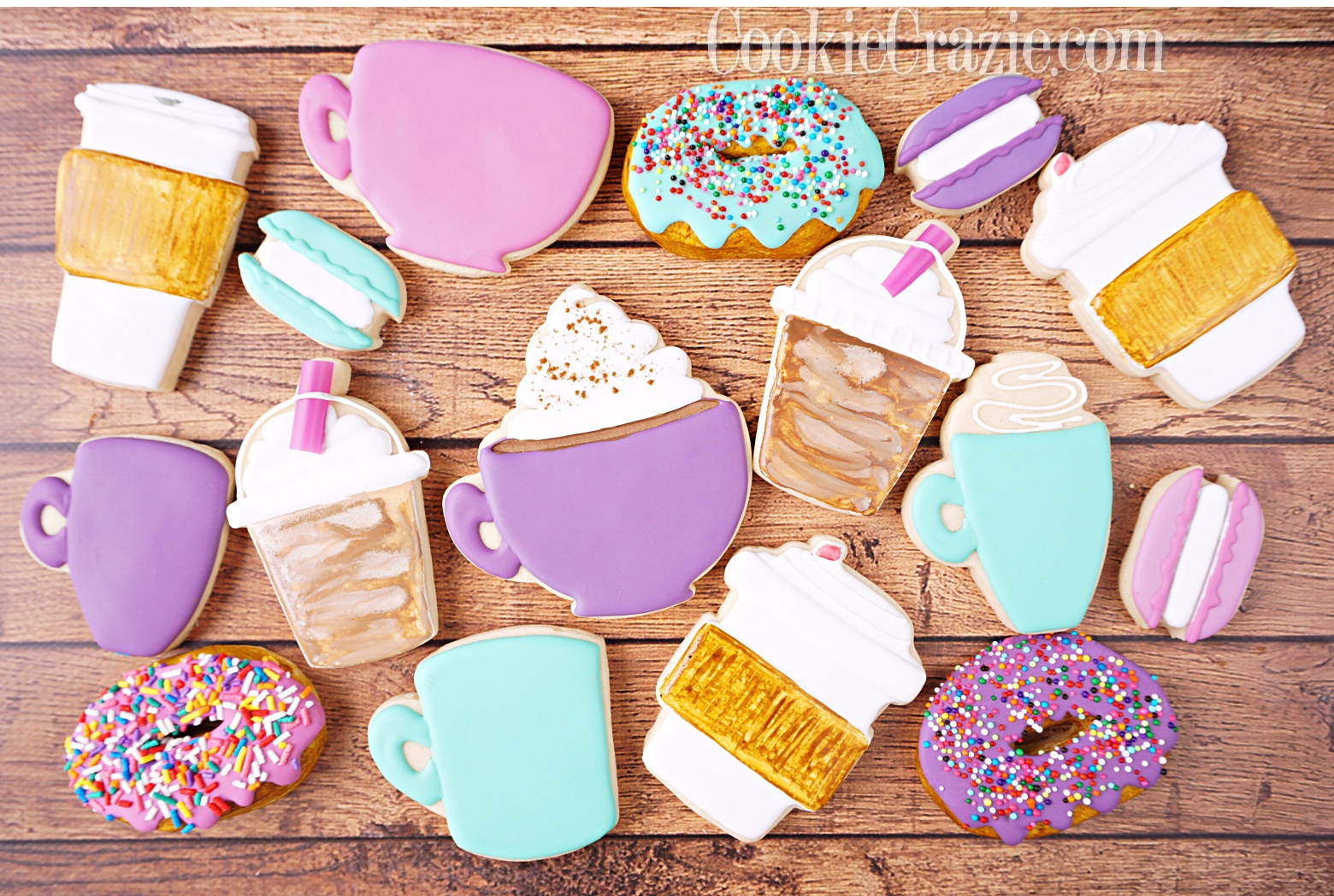 NEW CookieCrazie Online Decorating Class: Coffee Shop Cookies