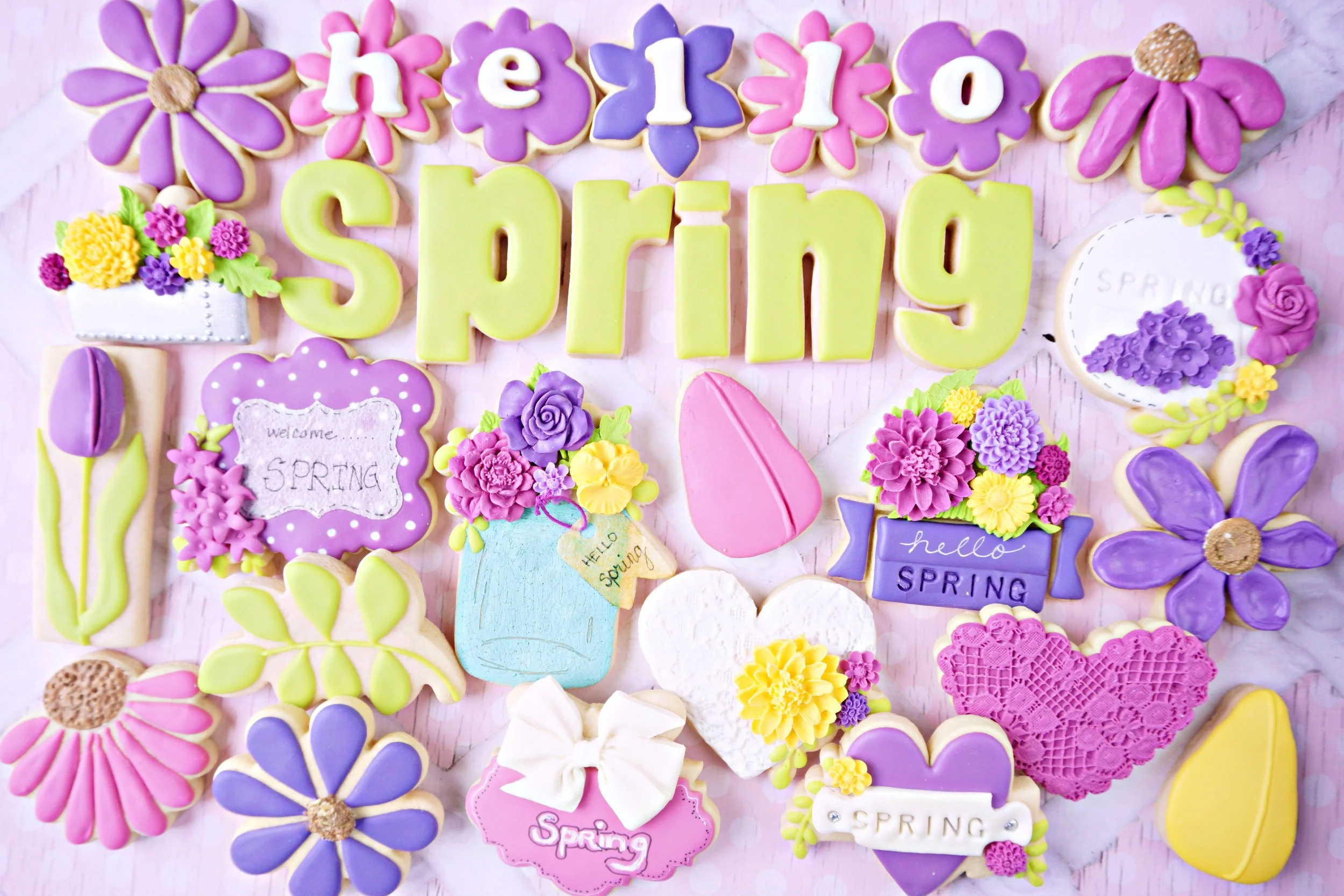 Hello Spring Decorated Cookie Collection