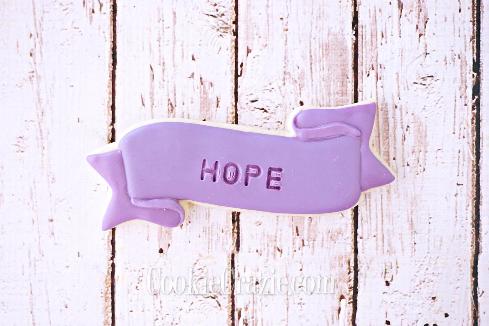  Hope Banner Decorated Sugar Cookie YouTube video  HERE  