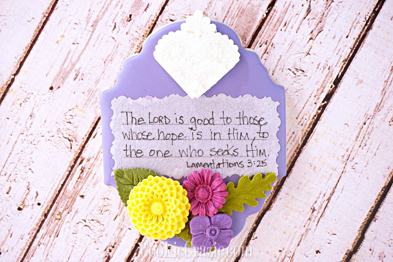  Hope Plaque Decorated Sugar Cookie YouTube video  HERE  