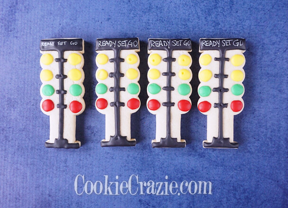  Traffic Light Stand Decorated Sugar Cookie YouTube video  HERE  