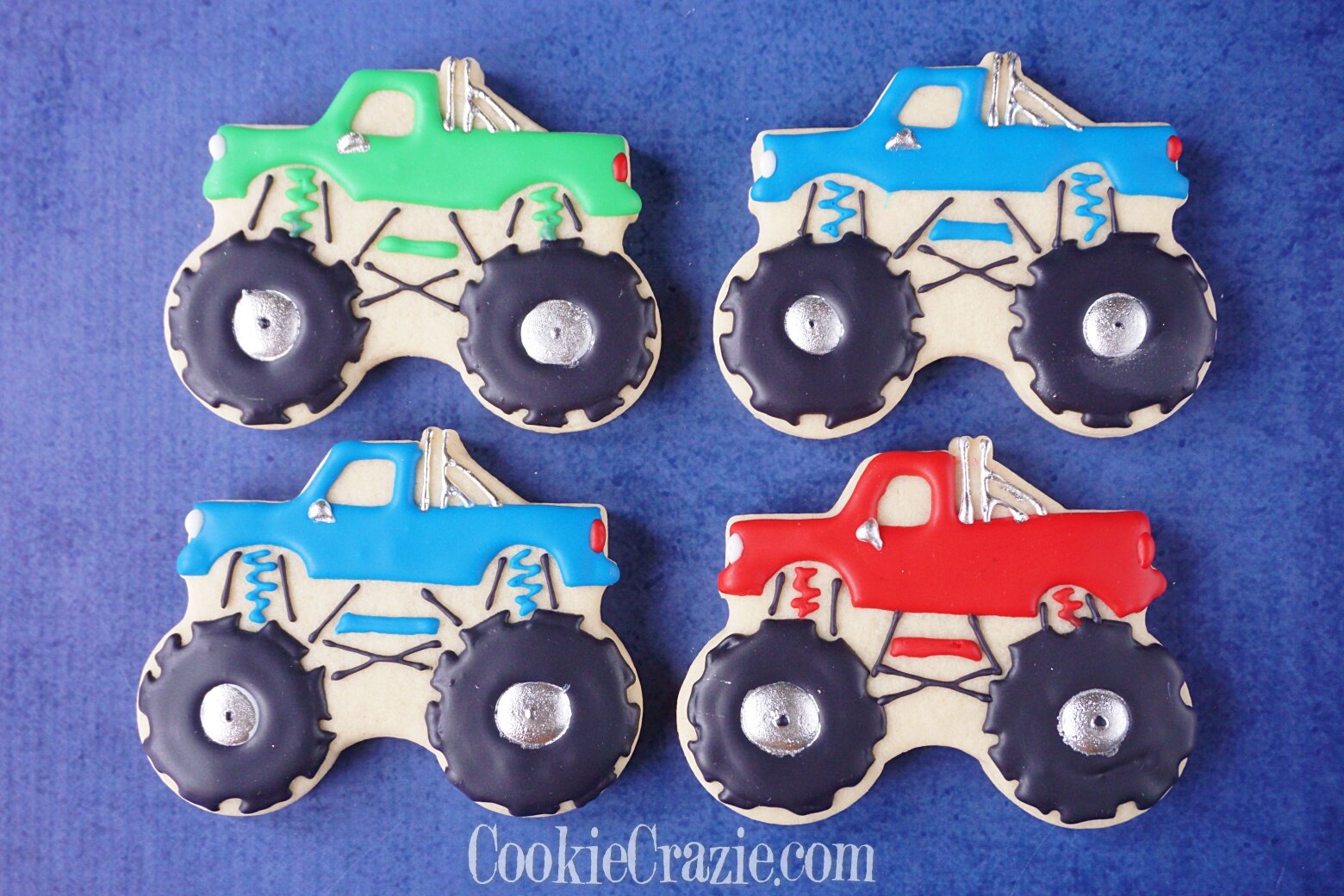  Monster Truck Decorated Sugar Cookie YouTube video  HERE  