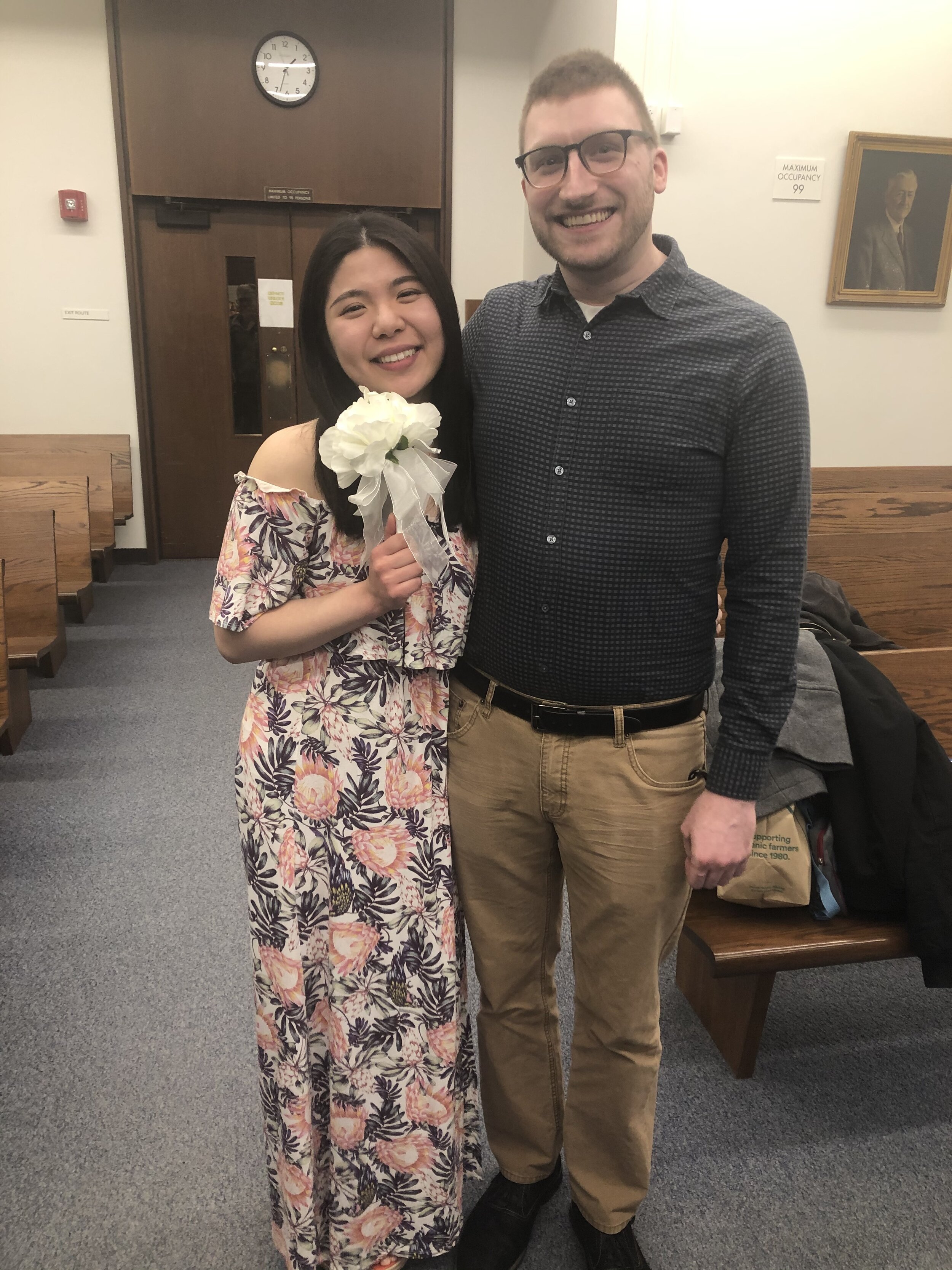  My son, Kyle, and his lovely bride, Ke-hsin. They are both so happy. ❤️ 