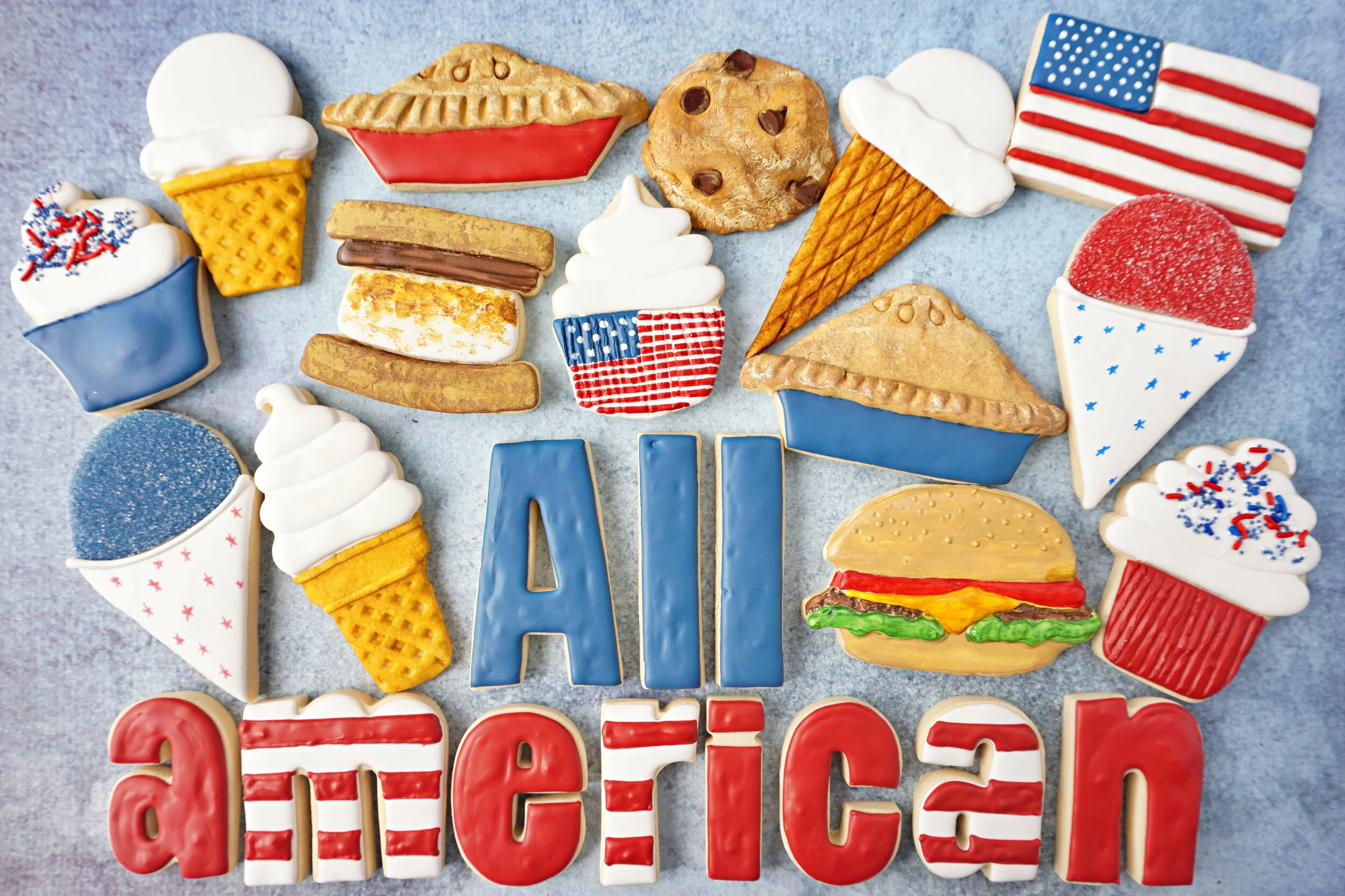 All American Food Decorated Cookie Collection