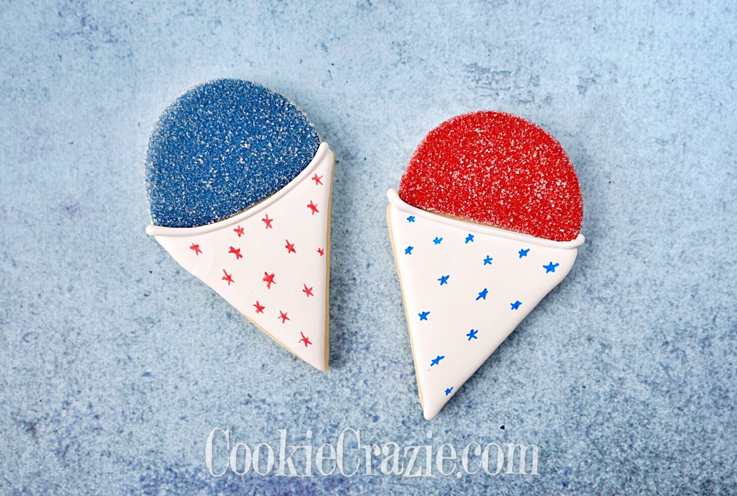  All American Snow Cone Decorated Sugar Cookie YouTube video  HERE  