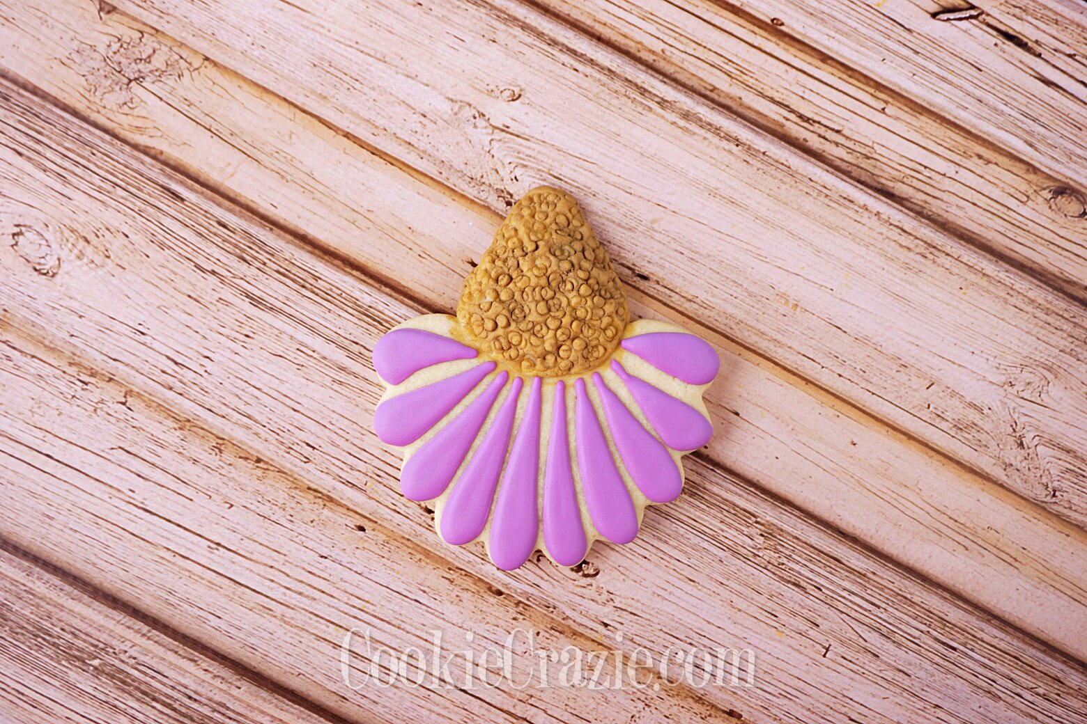  Coneflower Decorated Sugar Cookie YouTube video  HERE  