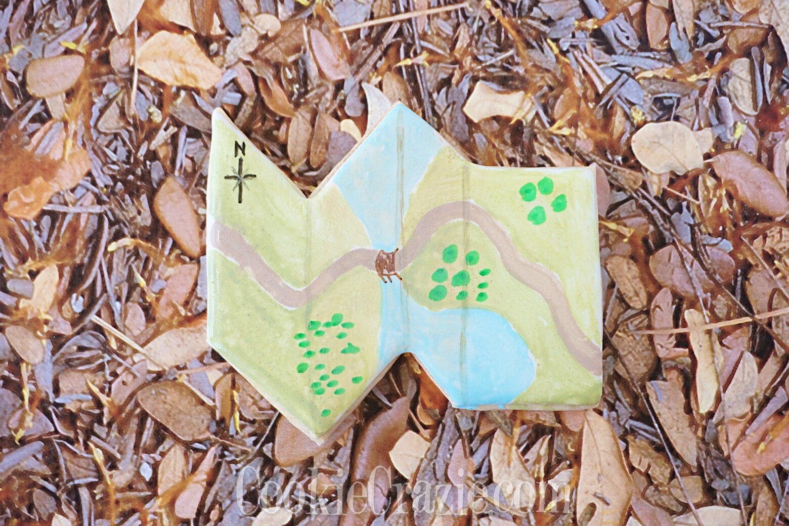  Hiking Map Decorated Sugar Cookie YouTube video  HERE  