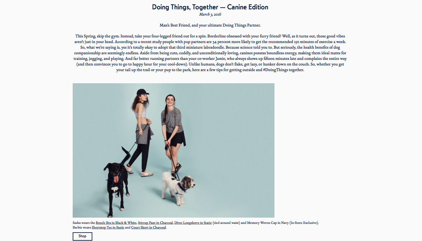 Outdoor Voices: Doing Things Together: Dog Edition