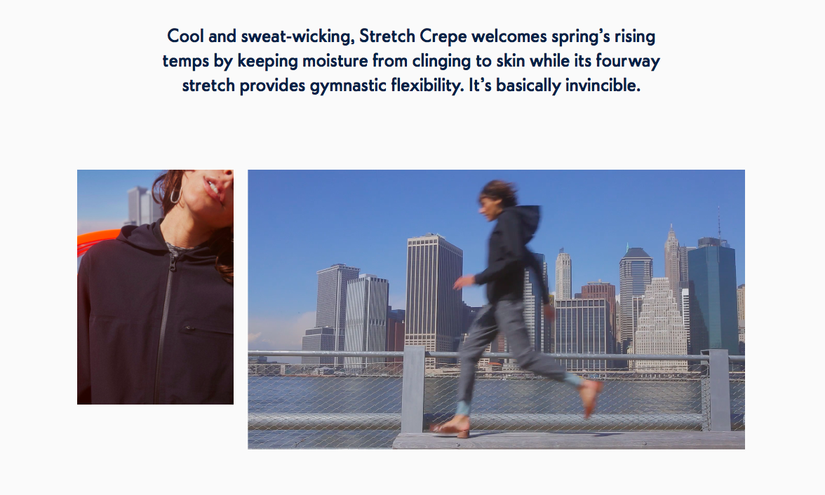 Outdoor Voices - Material Studies: Stretch Crepe Campaign