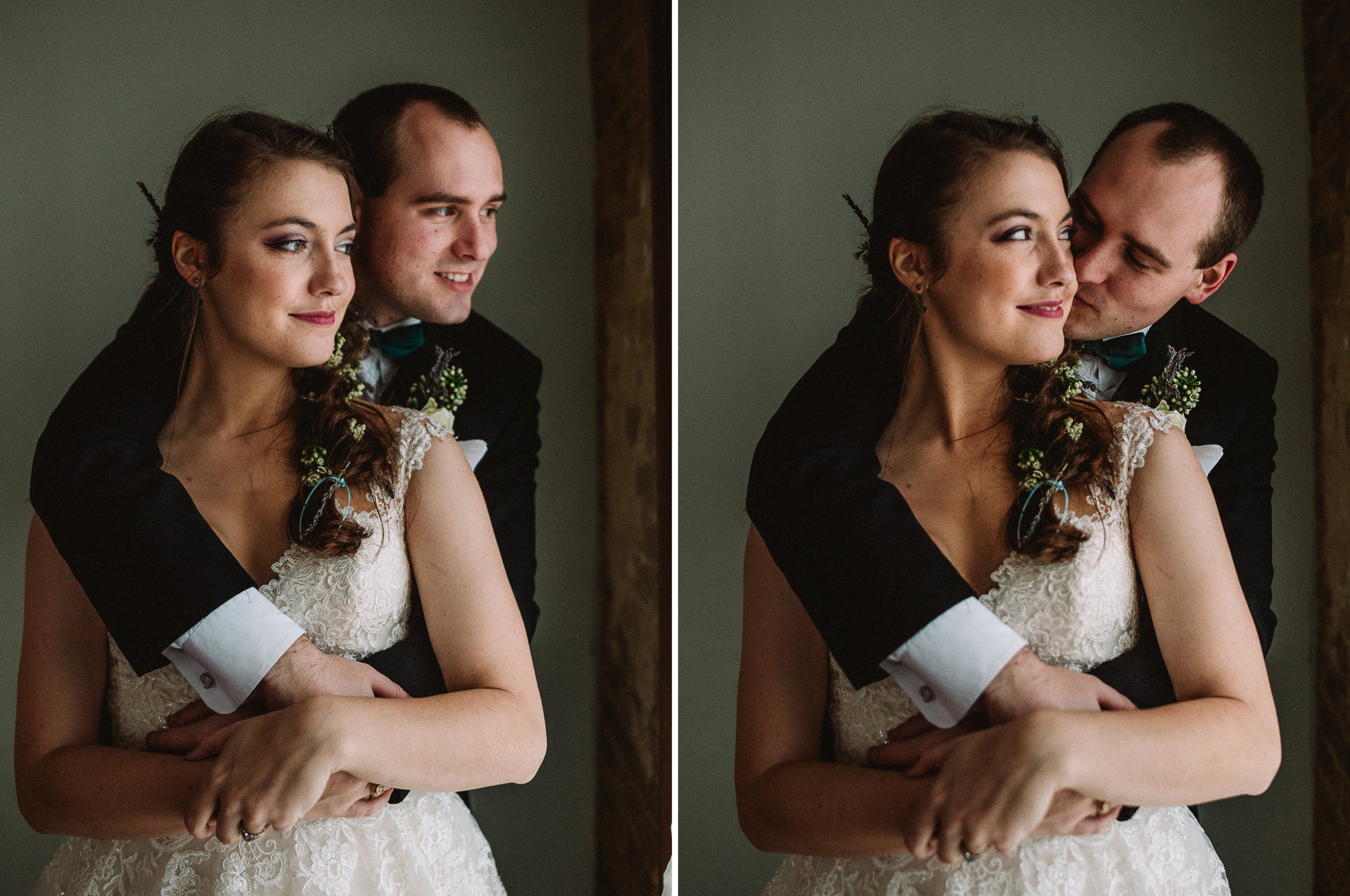 jenna and john against that green wall.jpg