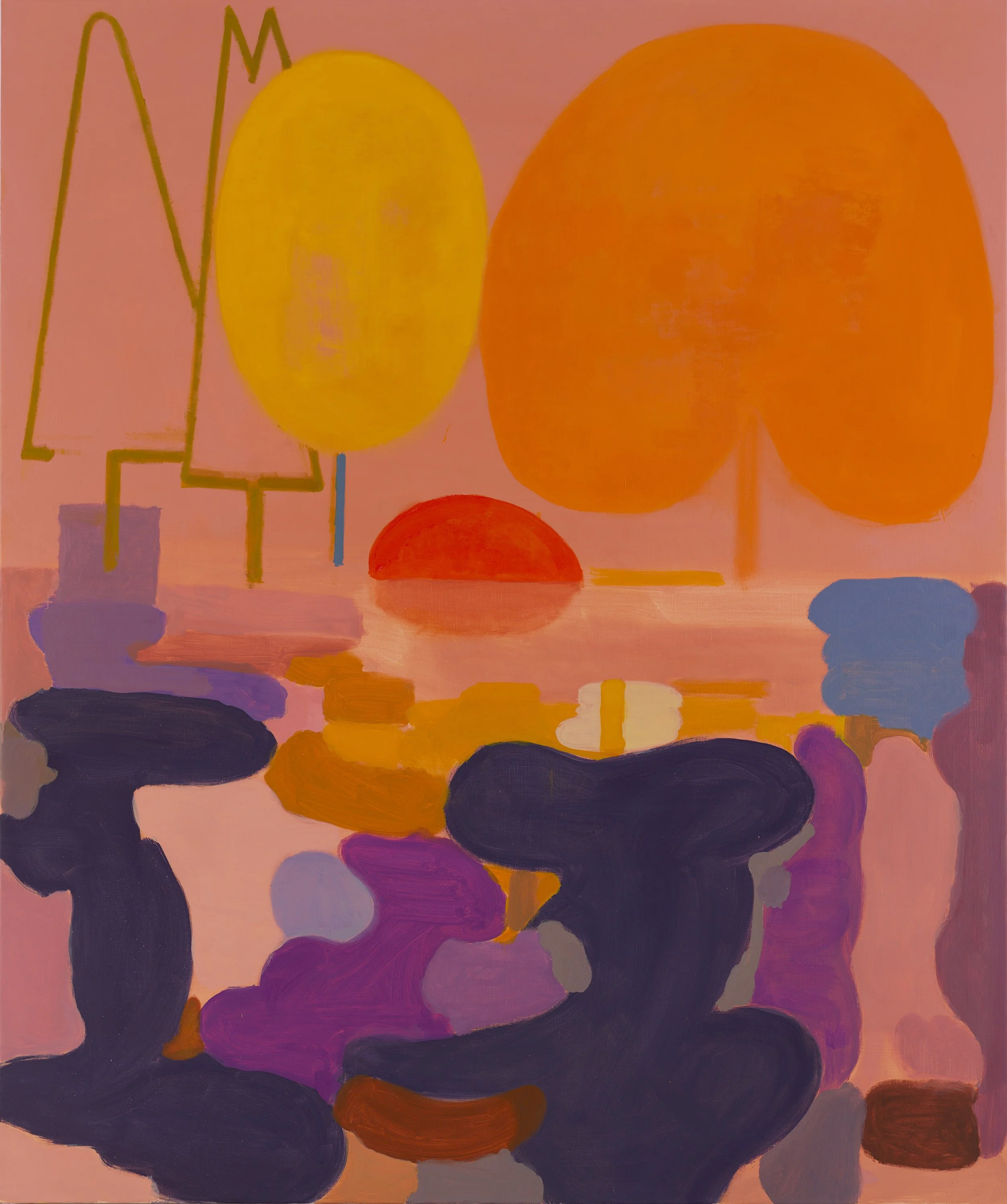 Some Trees, 2025, Oil on linen, 66 x 55 inches