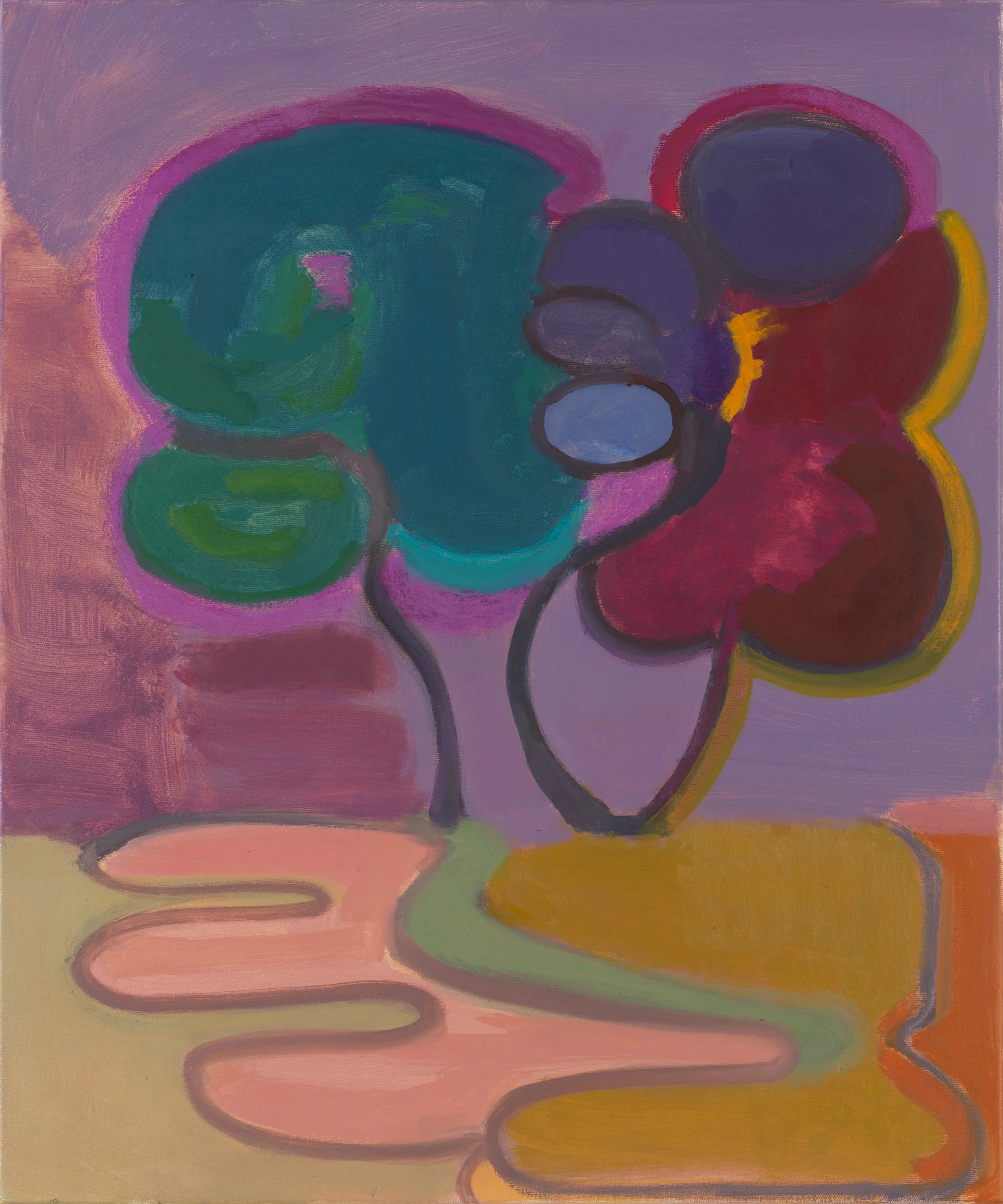 Field #186, 2025, Oil and pastel on canvas, 24 x 20 inches