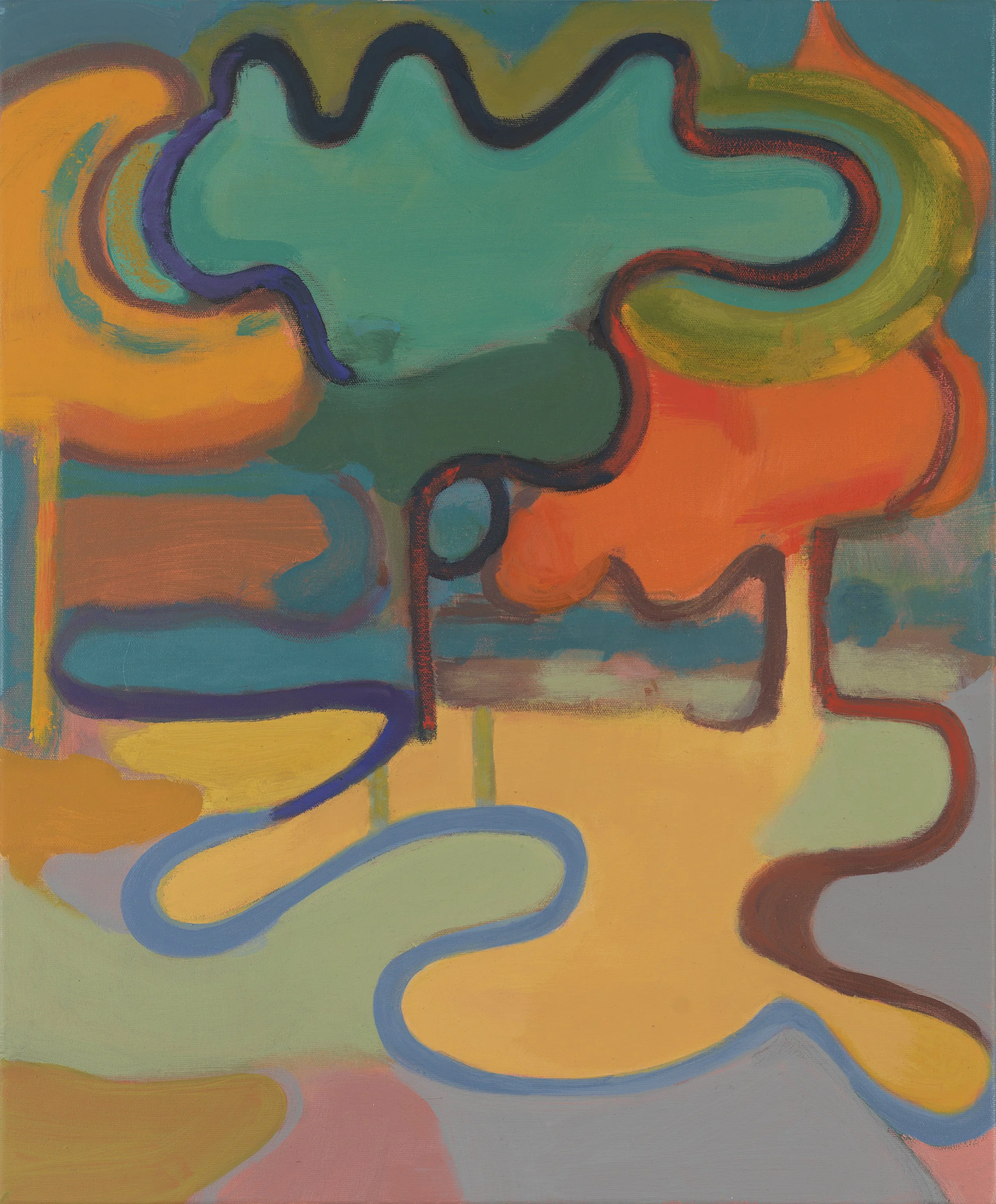 Field #172, 2025, Oil and pastel on canvas, 24 x 20 inches