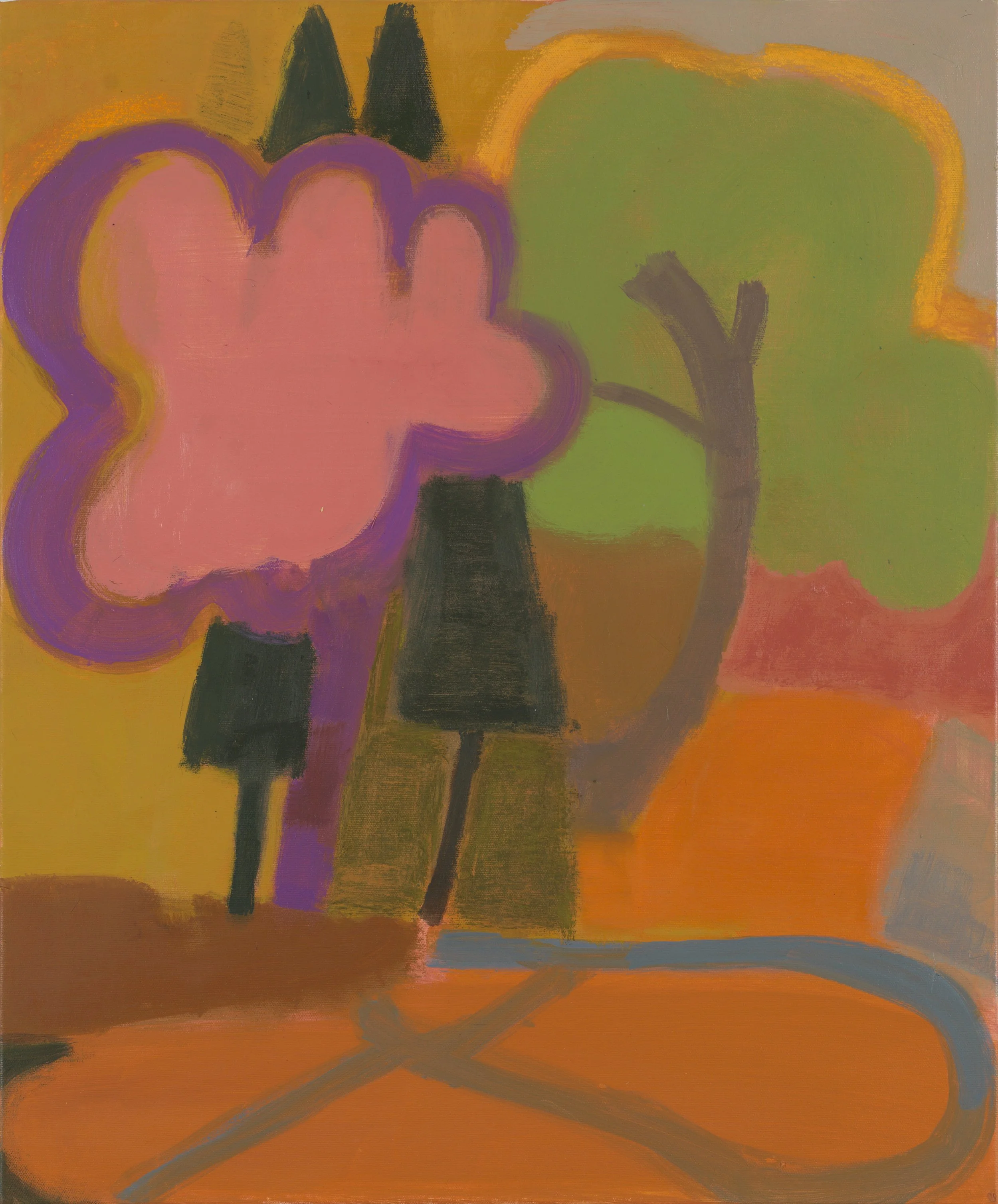 Field #194, Oil and pastel on canvas, 24 x 20 inches