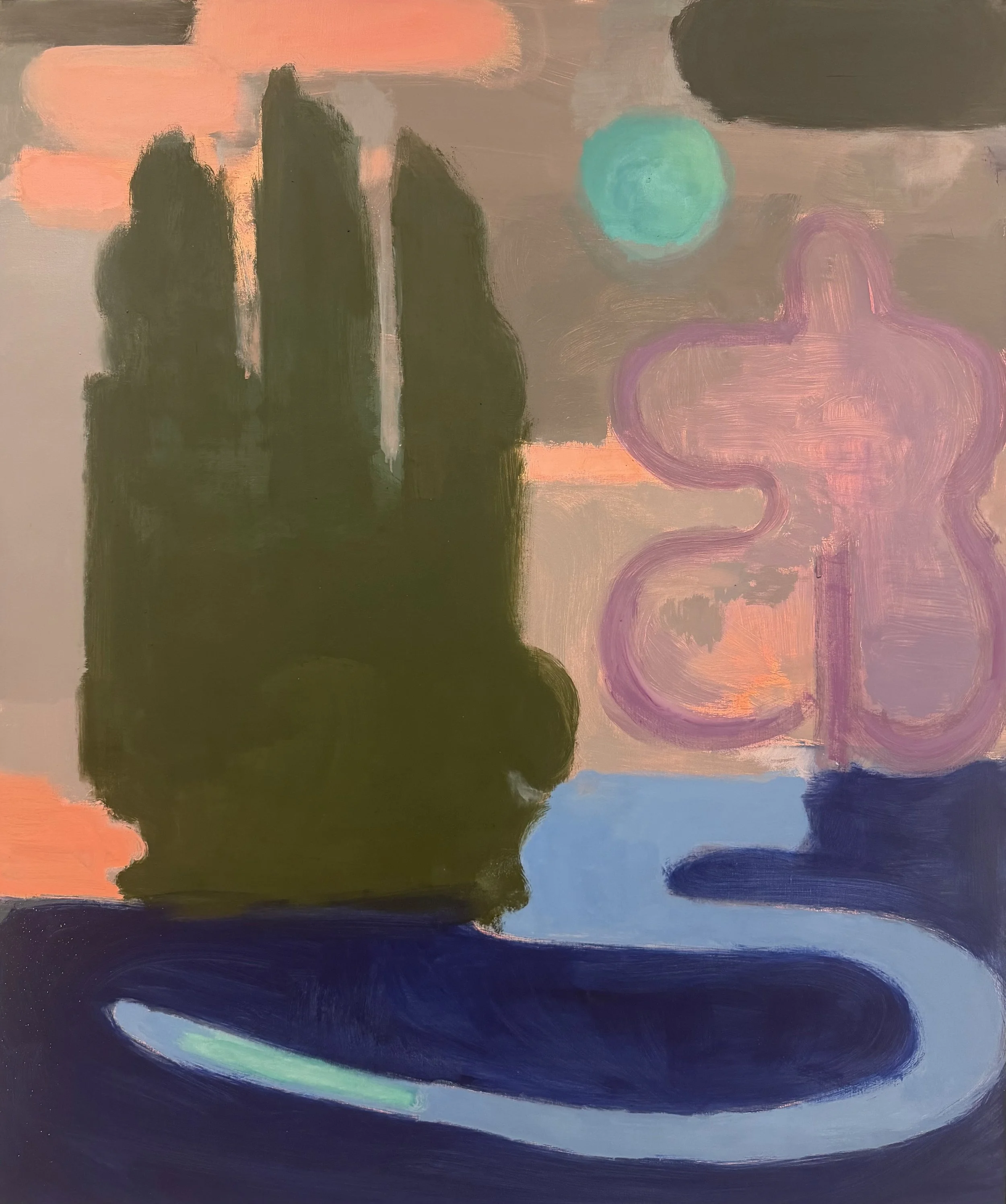 Azure Moon, 2026, Oil on linen, 48 x 40 inches