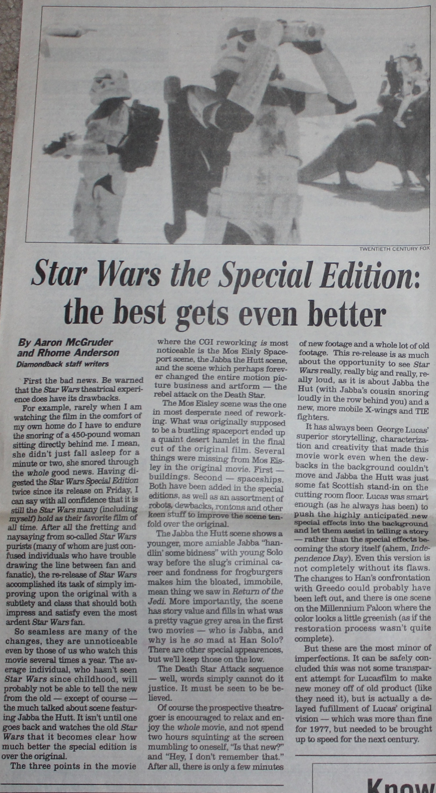 The Diamondback (Feb. 4, 1997) - From the Collection of Erik Janniche