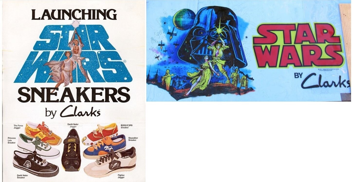  Advertising for Clarks’ shoes utilized both  Jung’s  and the  Hildebrandts ’ Style A graphics. 