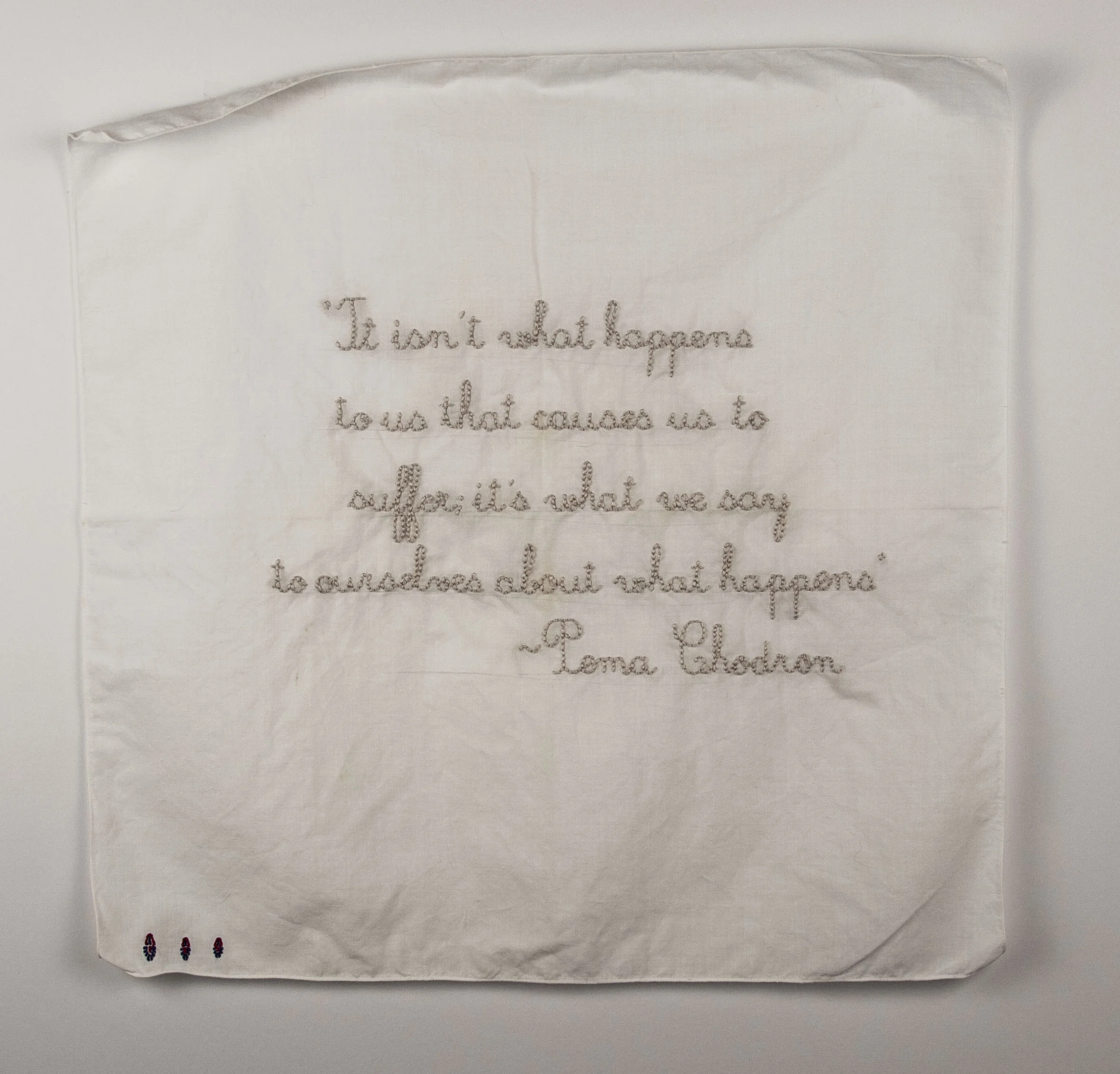 “It isn’t what happens to us that causes us to suffer, it’s what we say to ourselves about what happens.” -Pema Chadron