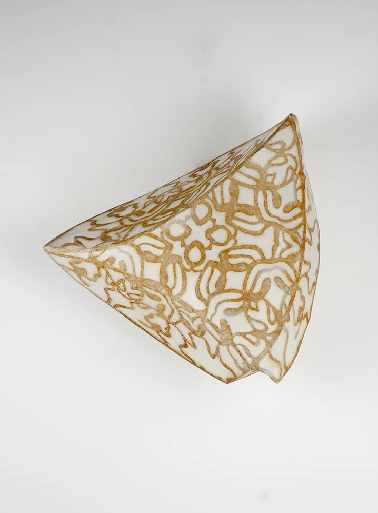 Idee Fixe IV , steel, hand-made paper, 2018, 4.5” x 4” x 2”