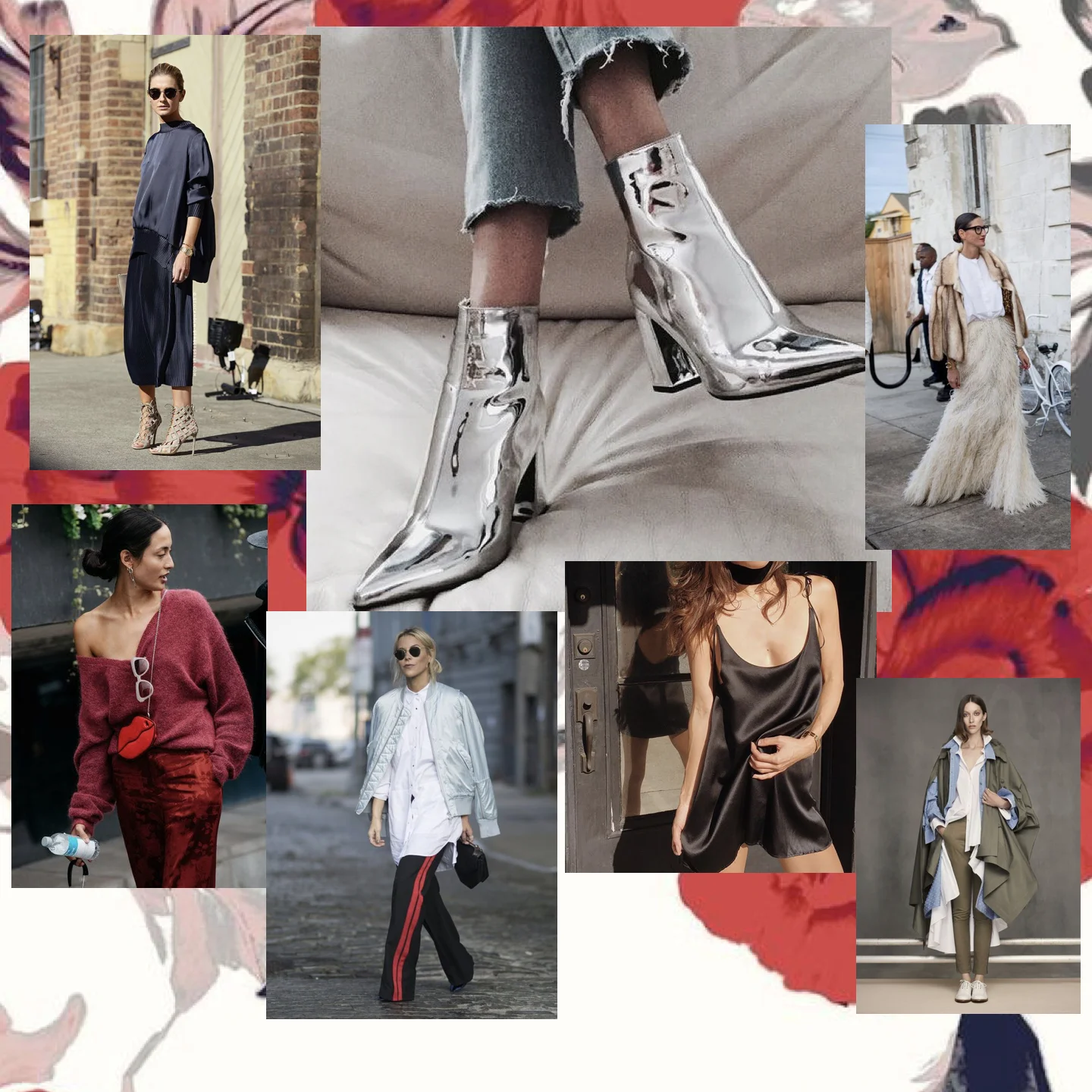 It seems like anything goes for fashion during the fall, like florals and silk...and I'm ok with that.