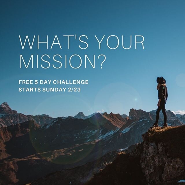 Can I get an encore? Do you want more? 
If you missed last week&rsquo;s free Missions that Matter Challenge, I have great news -- we are doing it again!

Last week @kristinadopson and I had 70 people join us to get clearer on their essential mission,