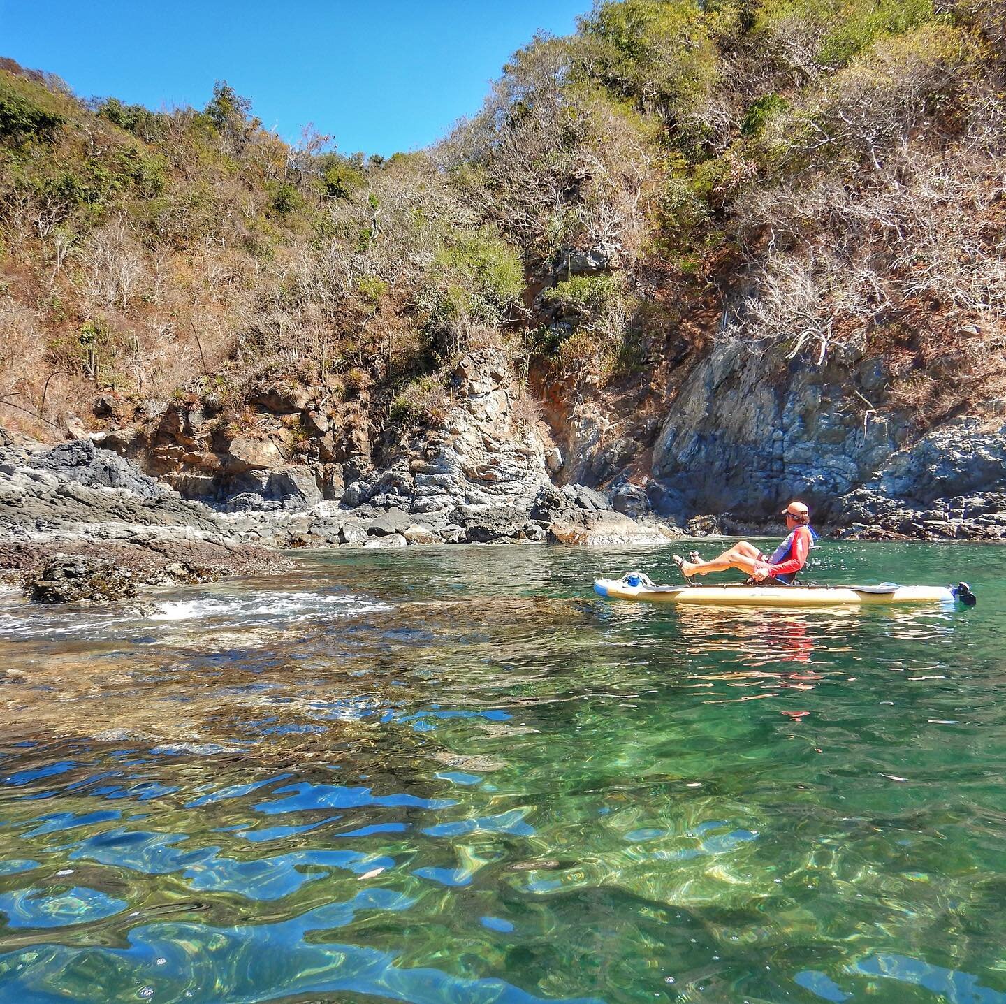 Lovely day yesterday...this has now replaced my favorite spot here...you don&rsquo;t even need a mask to snorkel and the rays are jumping like crazy while the whales cruise by on the outside of the bay...sat out on a little raft up with the kayak yes