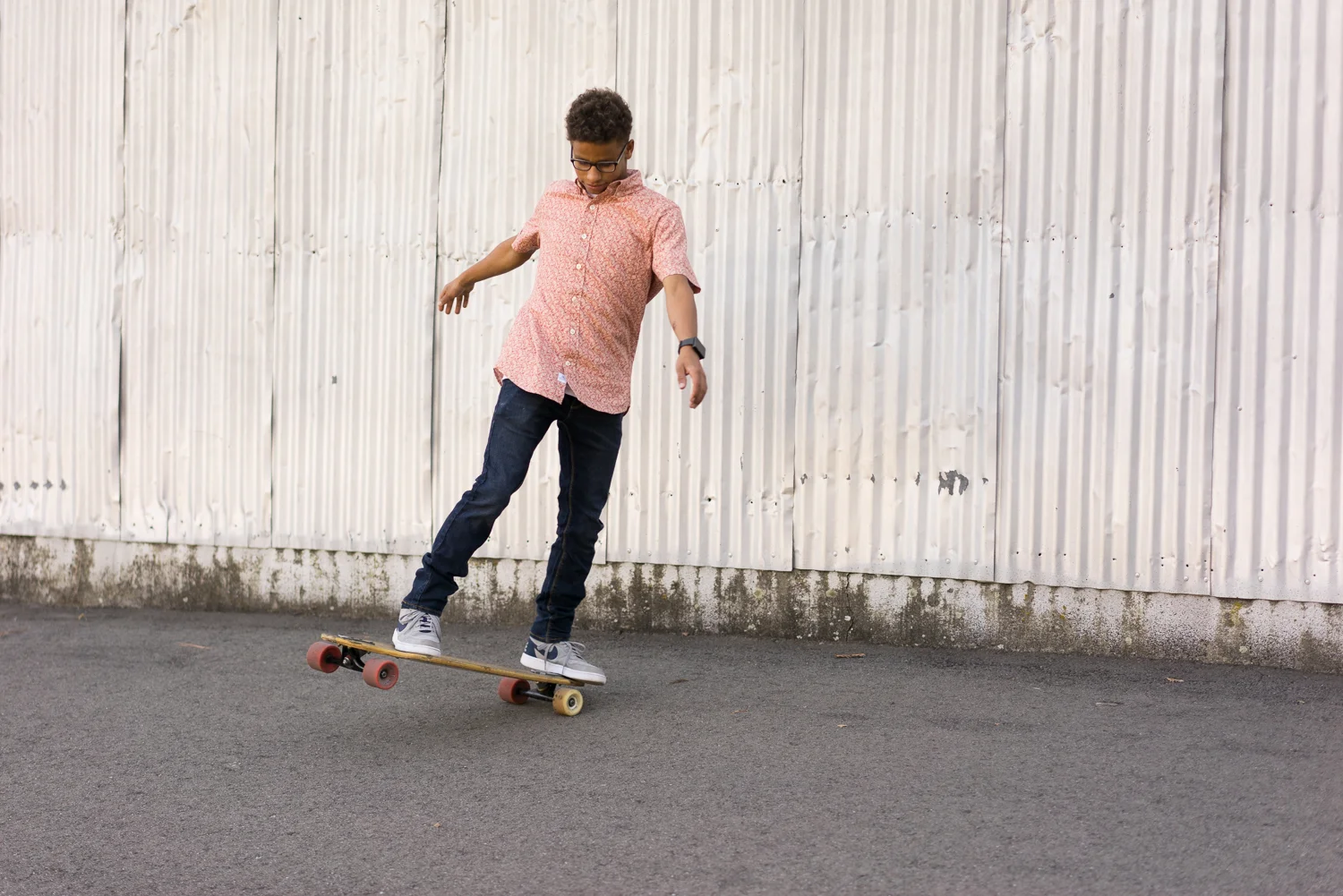 high school senior riding skateboard-San Ramon Valley High School photograph