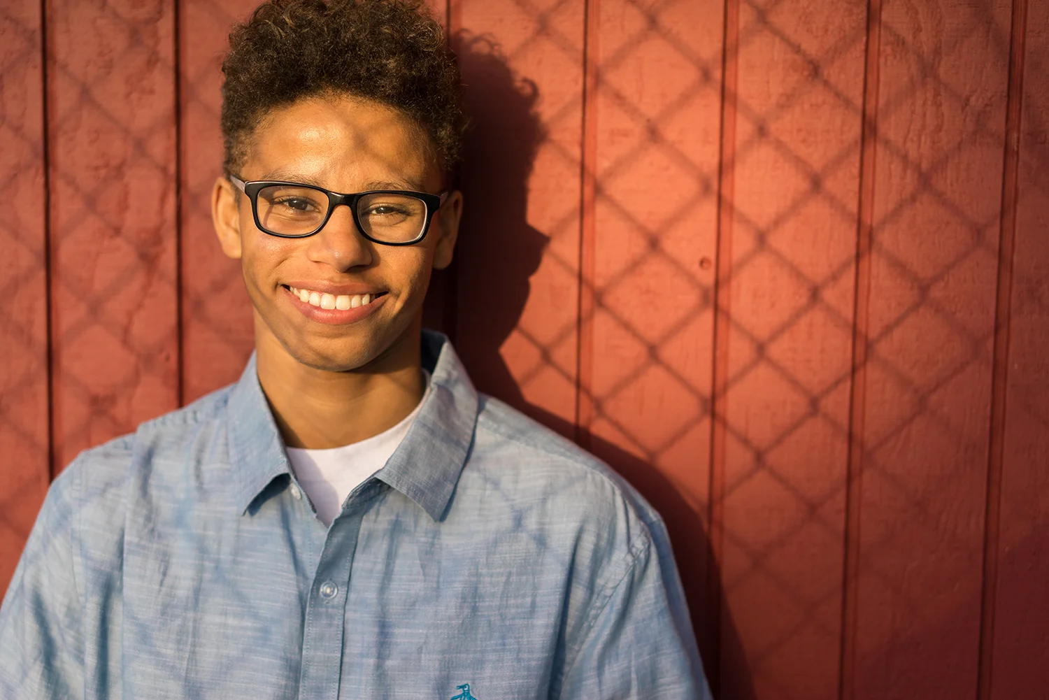 seventeen year old boy with glasses-Danville senior photography
