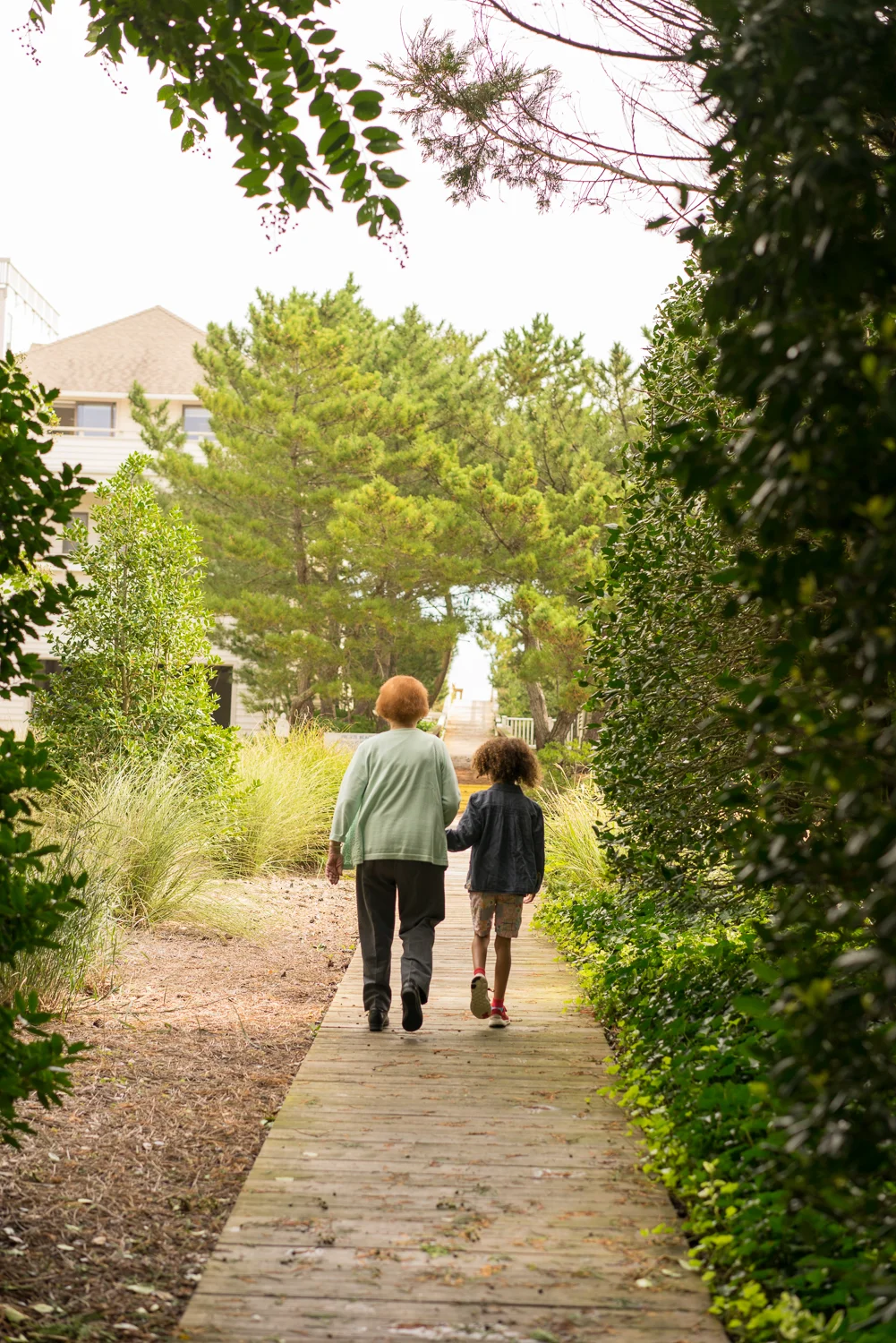 Grandmother and great-granddaughter holding hands-lifestyle photos