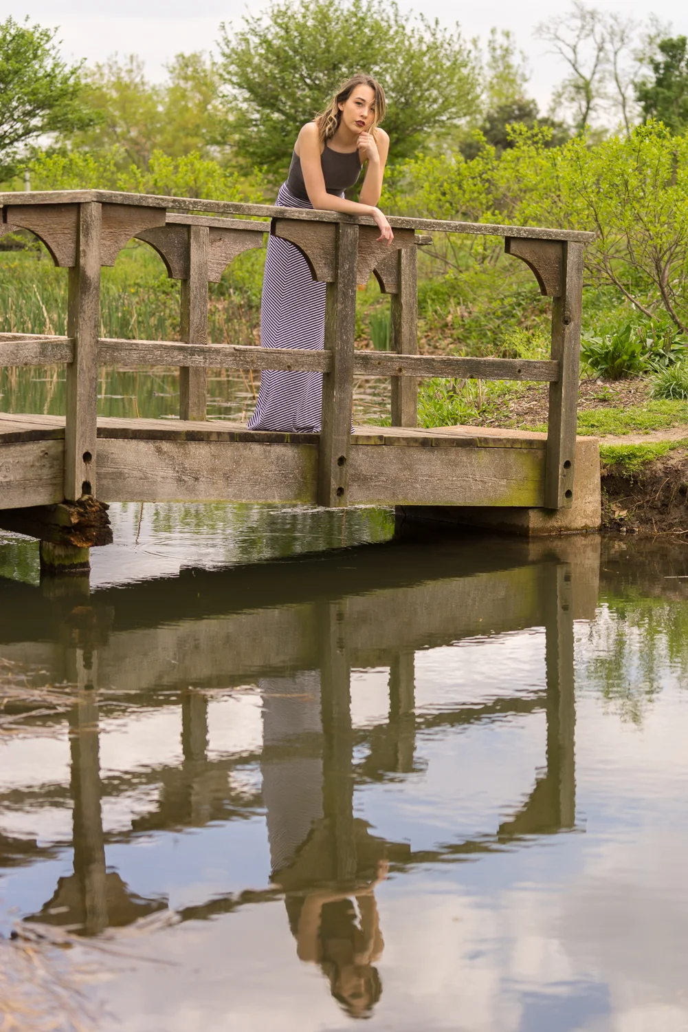 teen girl on bridge-Walnut Creek CA senior photographer