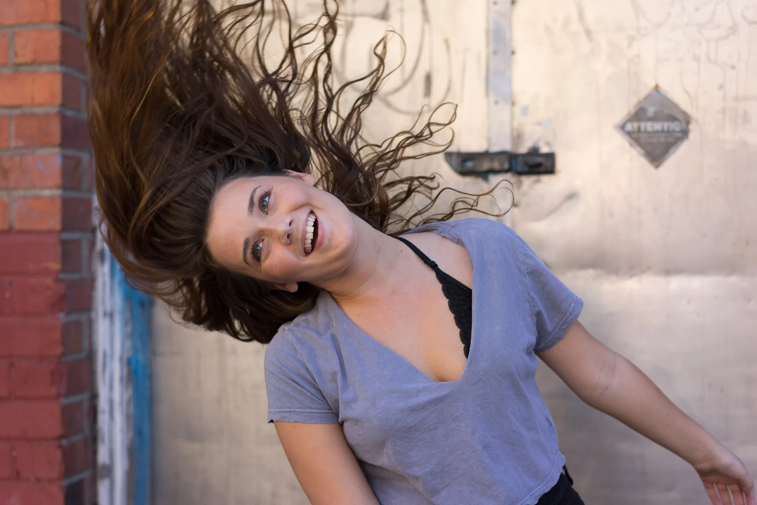 teen girl hair flip - San Francisco senior photographer