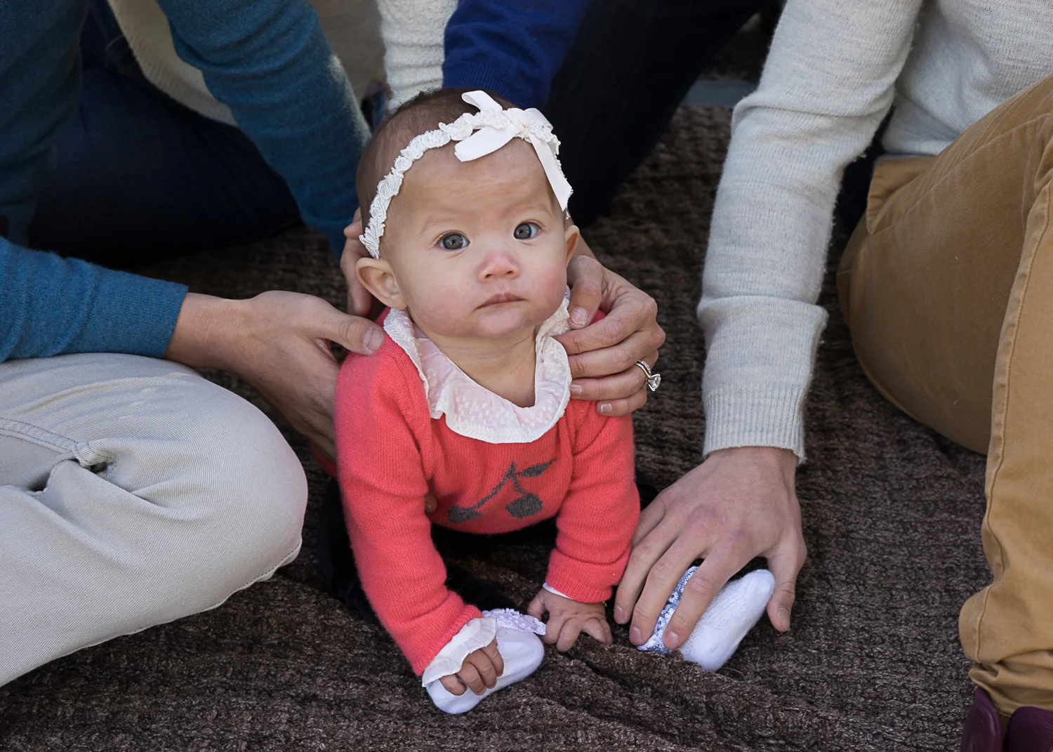 baby with family - Danville lifestyle photography
