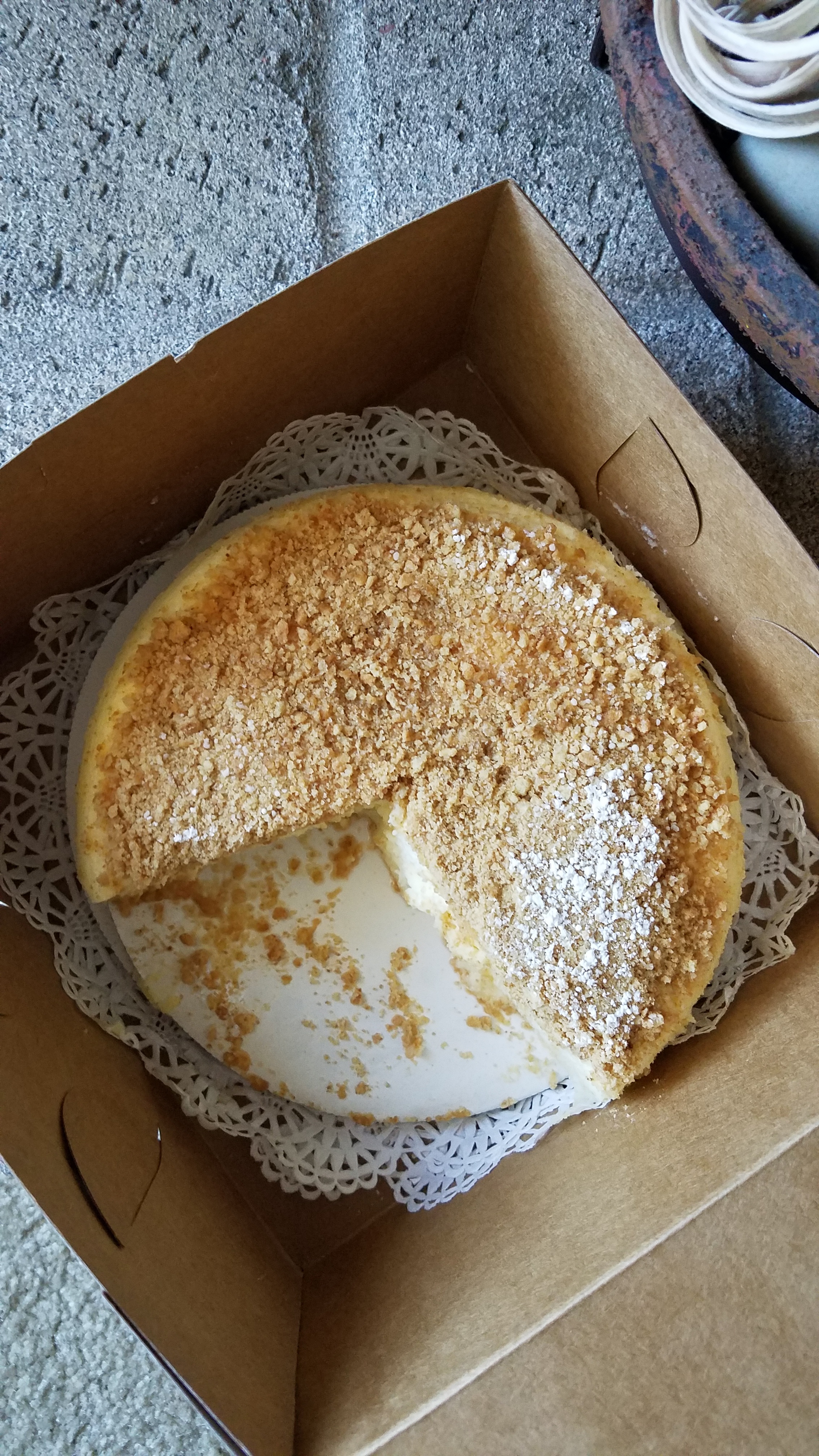 Zanze Cheesecake is amazingly creamy. My only criticism is that it is lacking a decadent graham cracker crust, which is one of my favorite parts of a cheesecake!