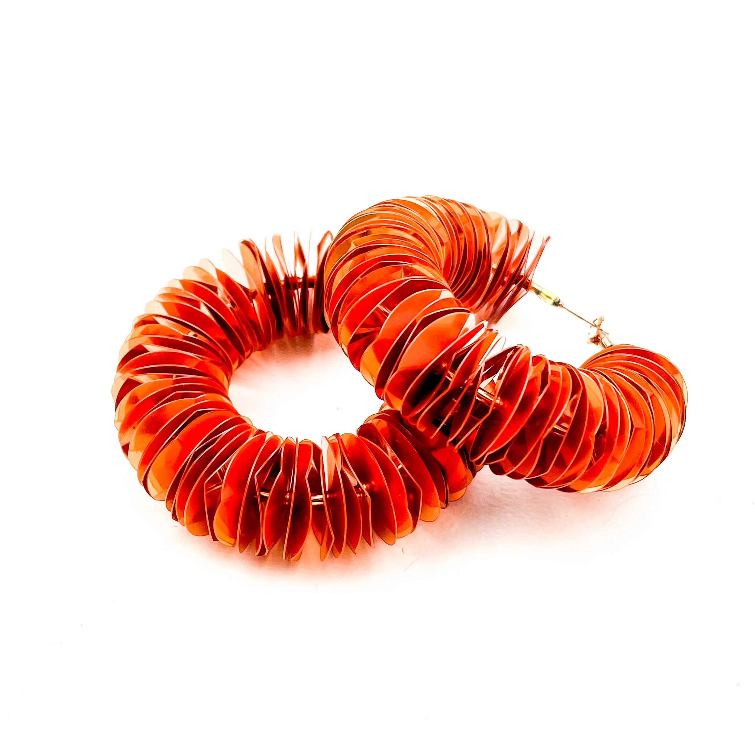 Sparkle and Shine Hoops Burnt Orange