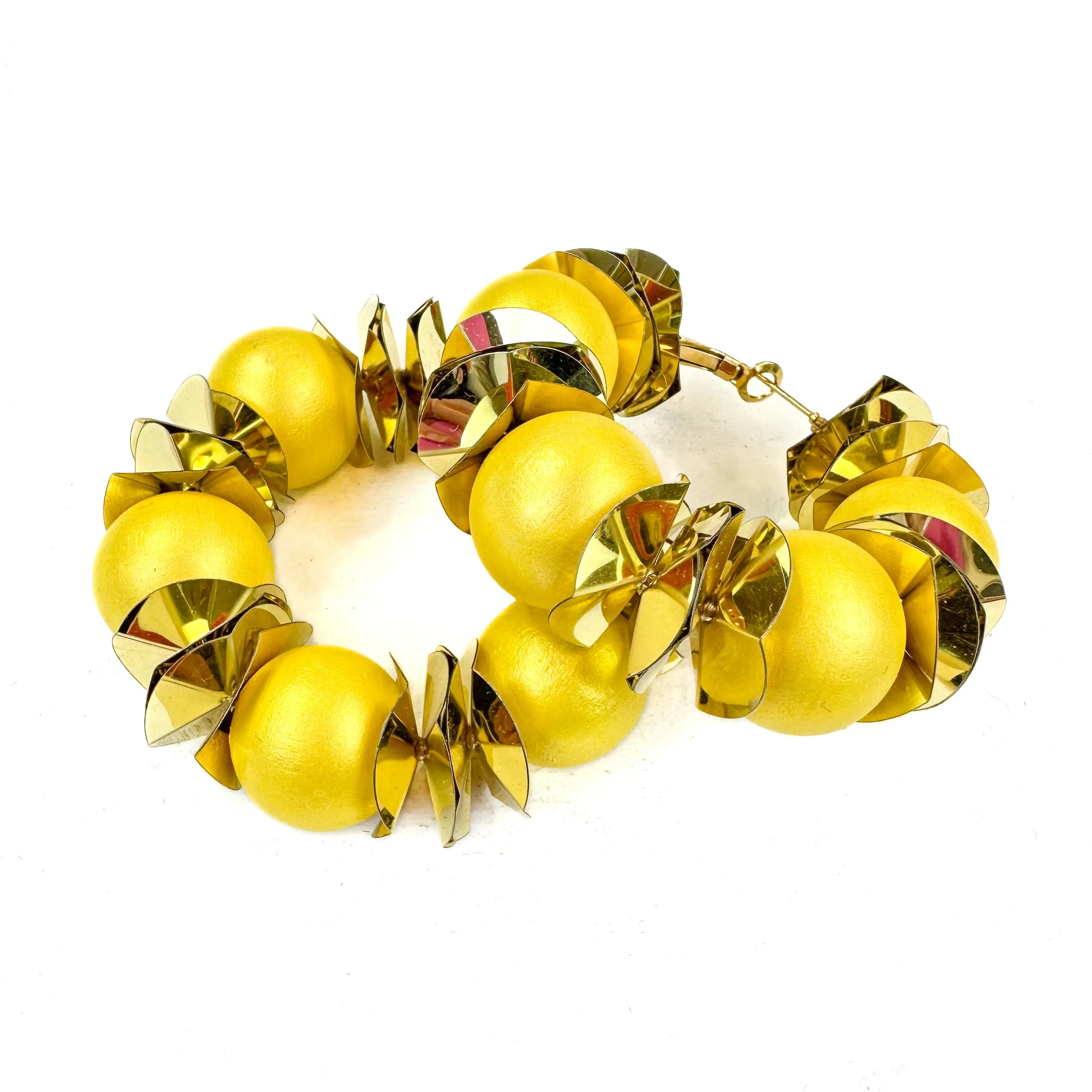 Pop of Color Earrings in Yellow and Gold