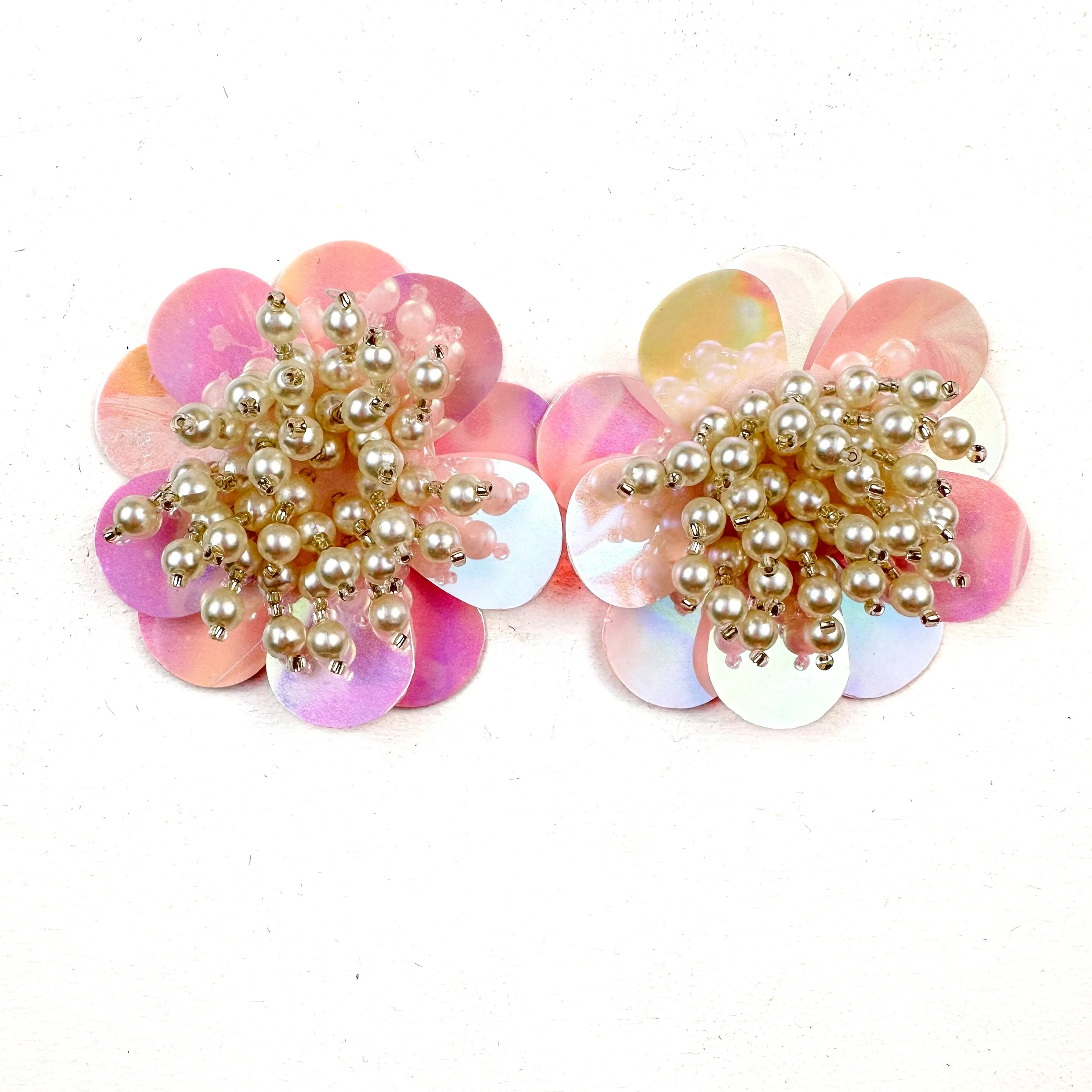 Bursting Blooms Earrings in Pink