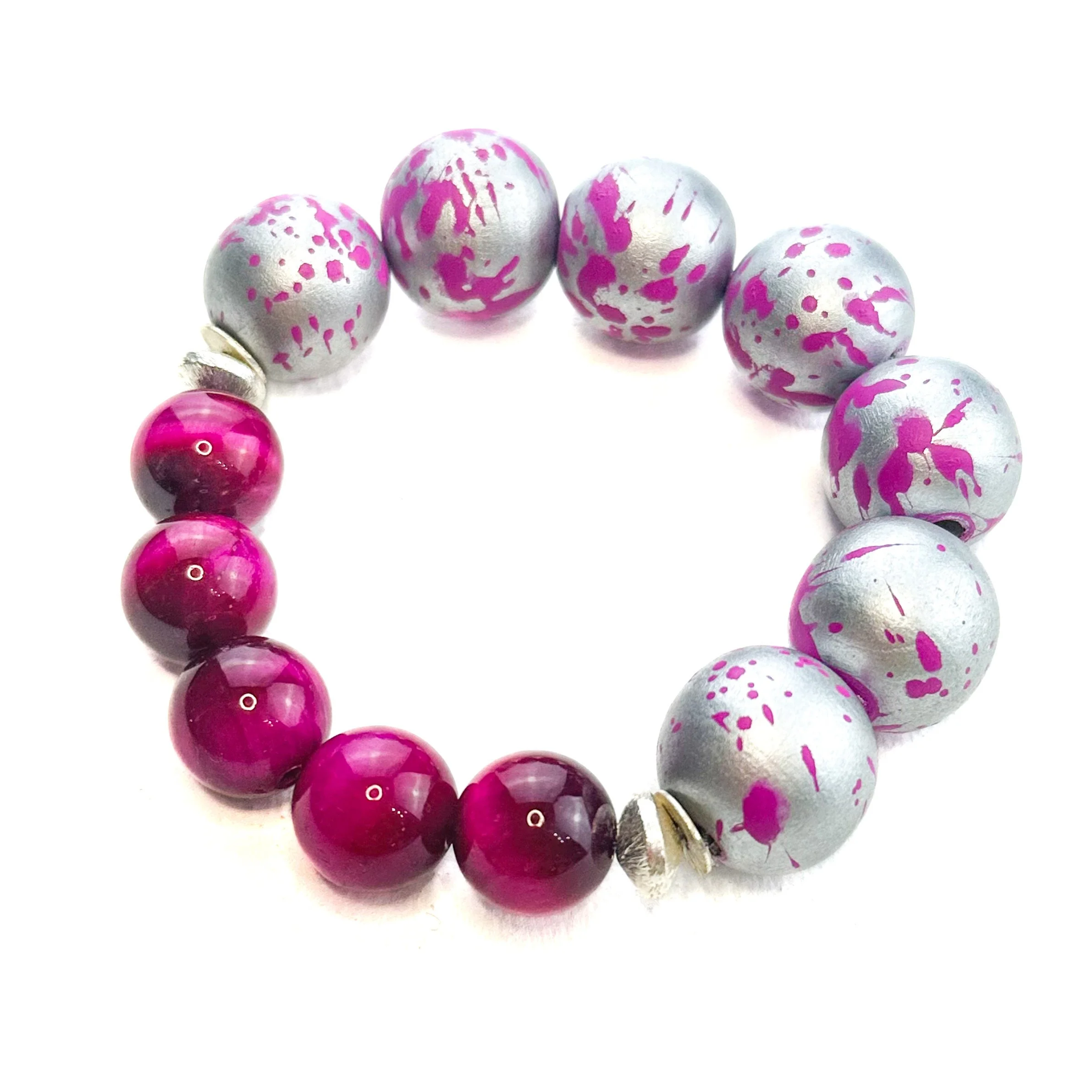 Splatter Bracelet in Fuchsia