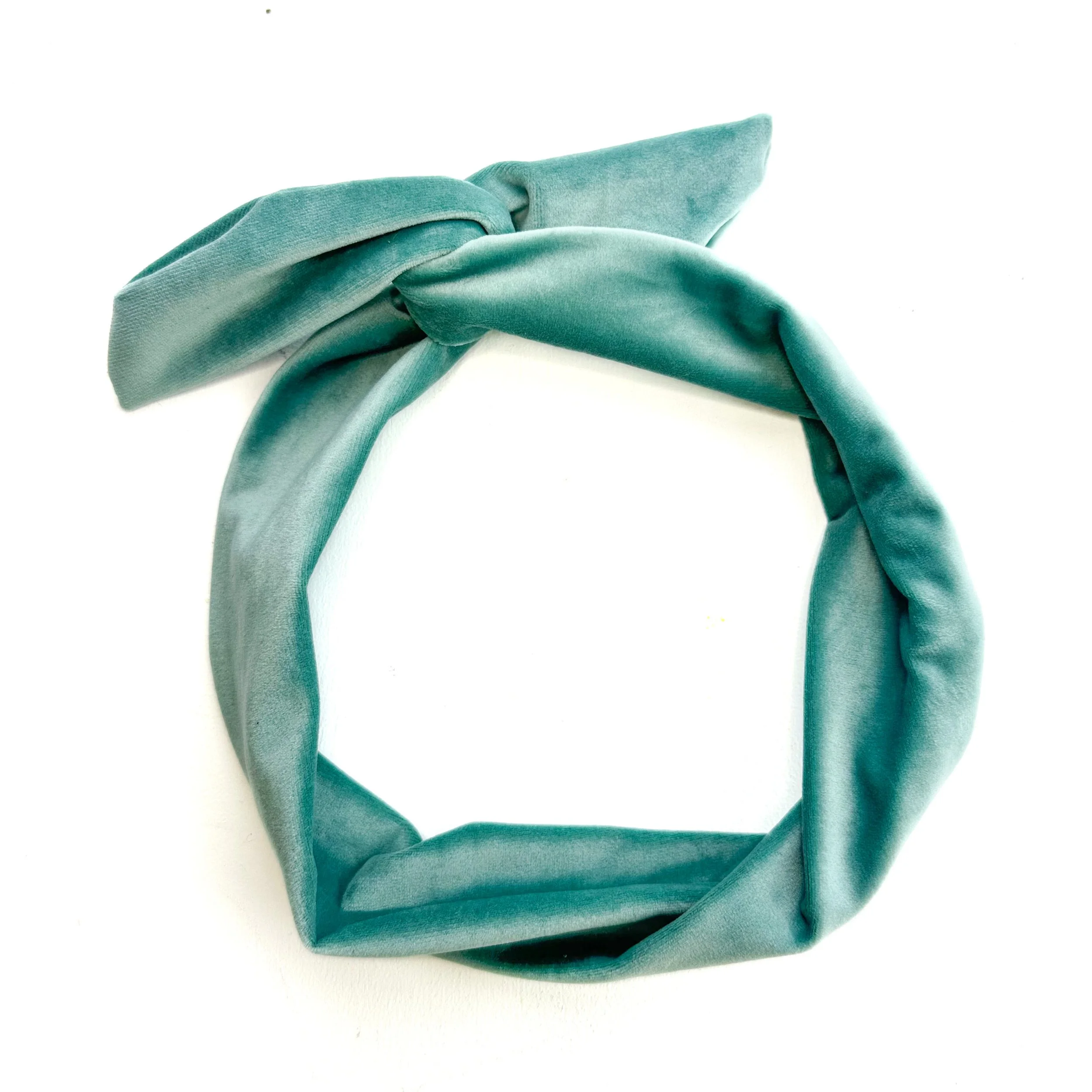 No Headache Headband in Sage Green Velvet
