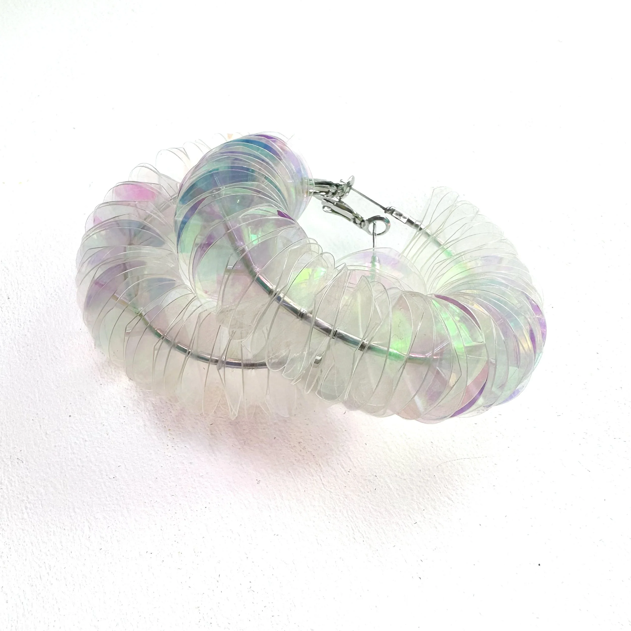 Sparkle and Shine Earrings in Iridescent Clear