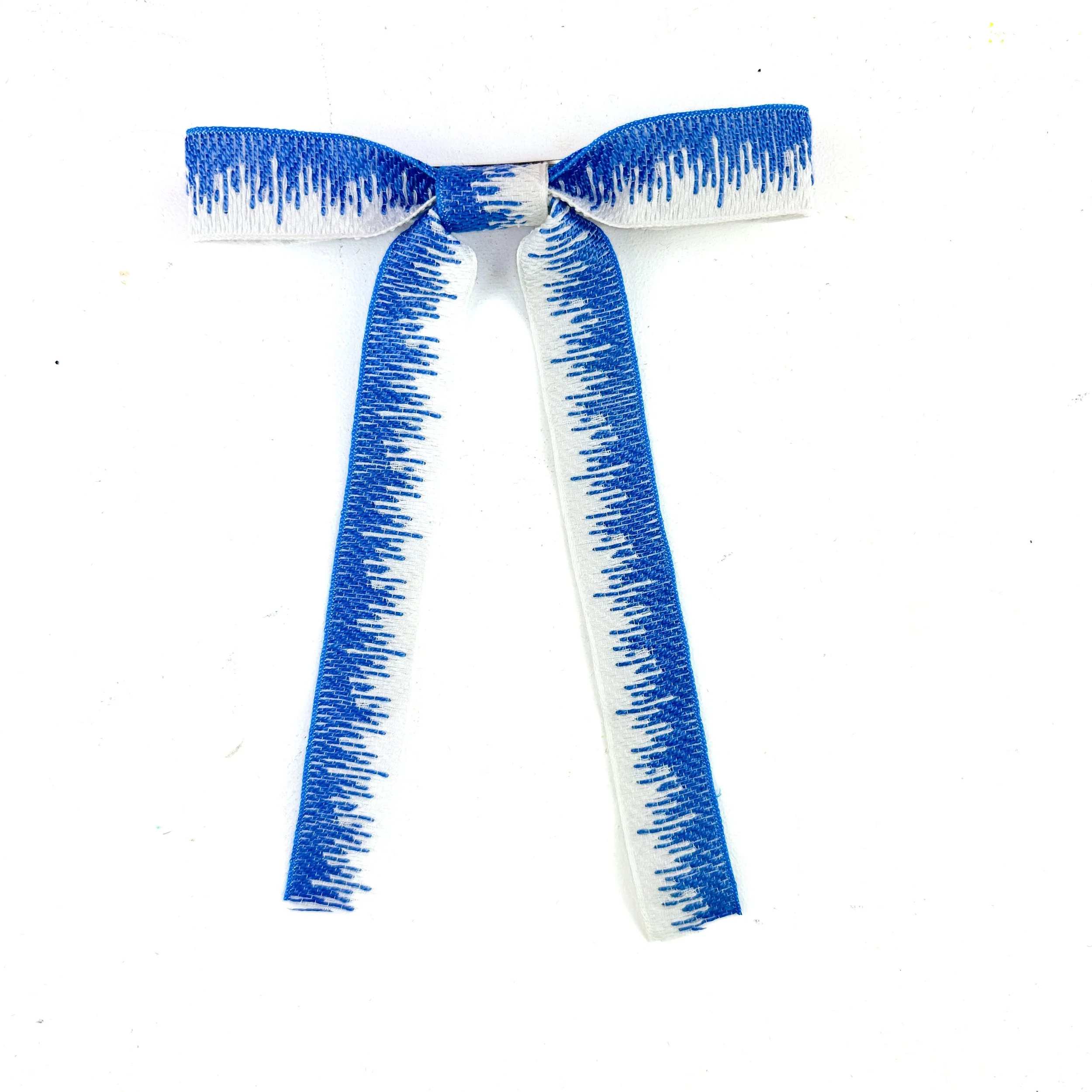 Blue and White Bow