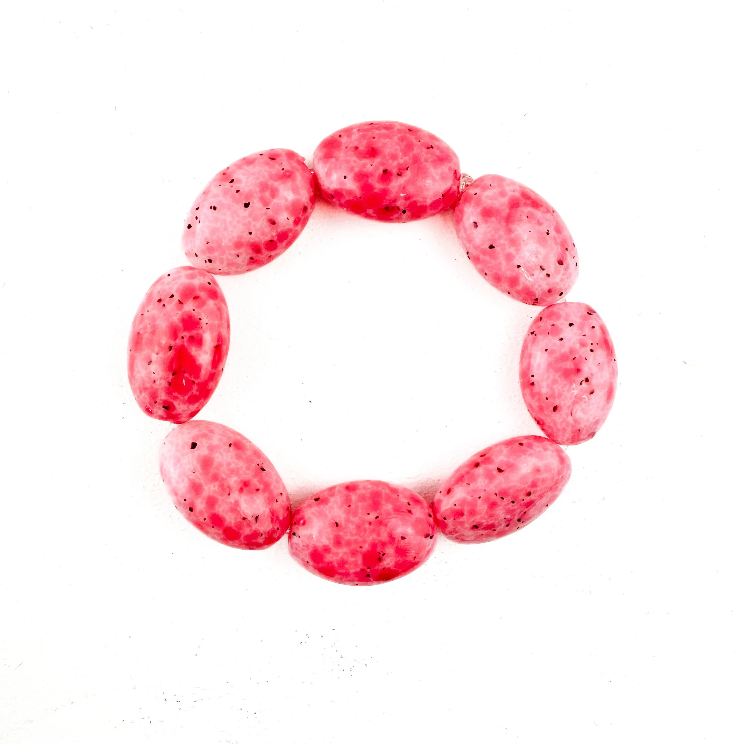 Pink and Black Speckled Bracelet