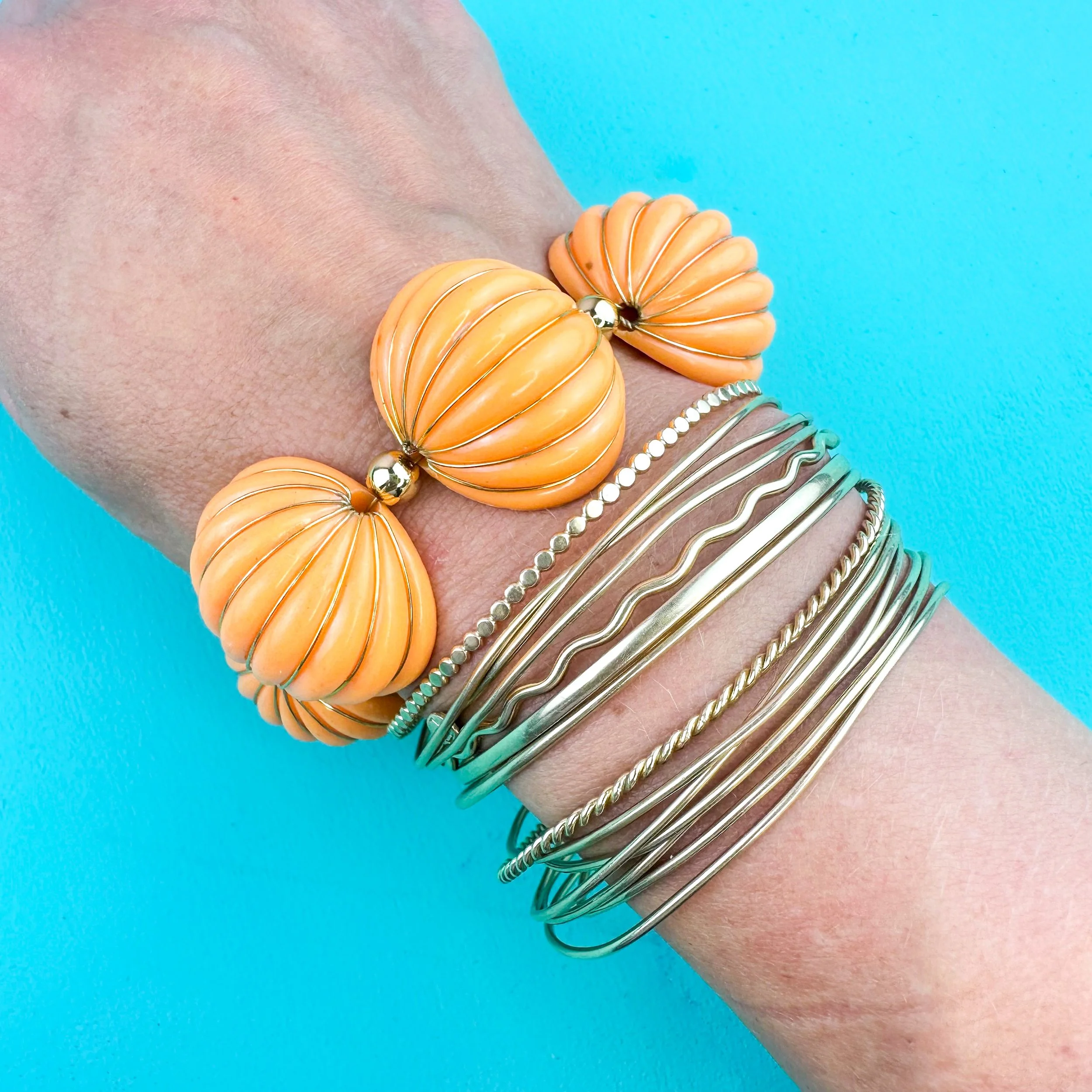 Orange Concha Bracelet